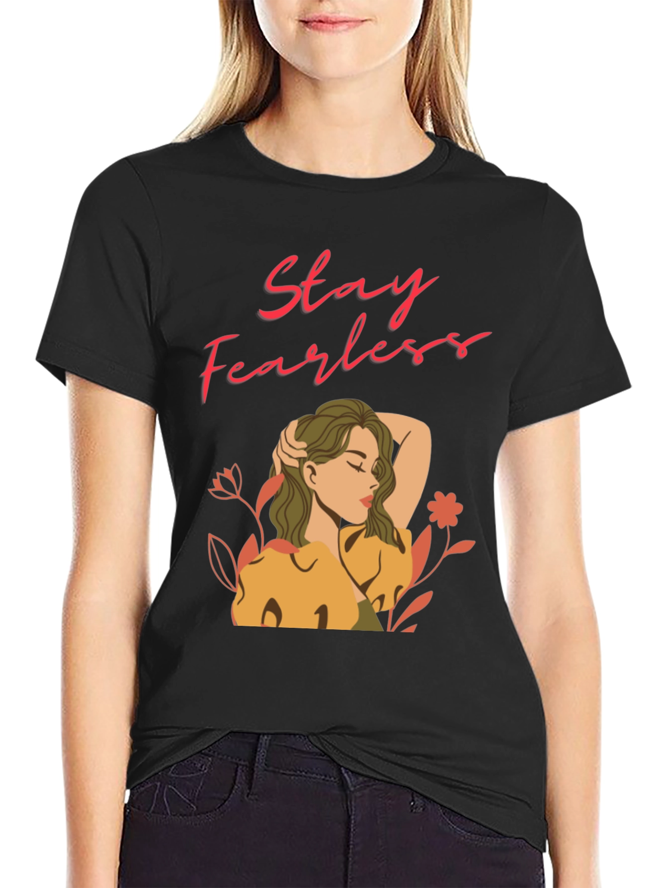 Stay Fearless Graphic Tee - Black T-Shirt