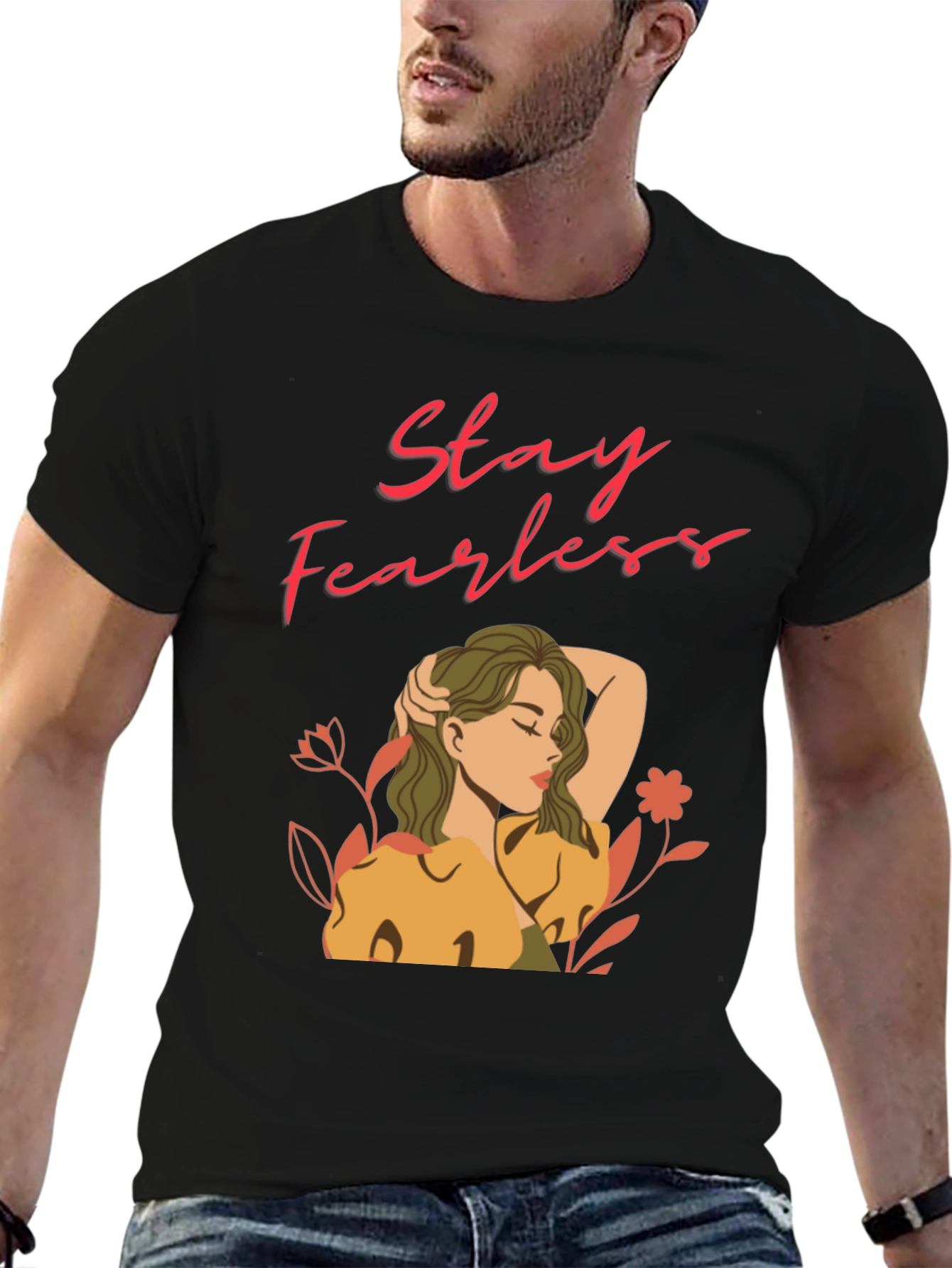 Stay Fearless Graphic Tee - Black T-Shirt