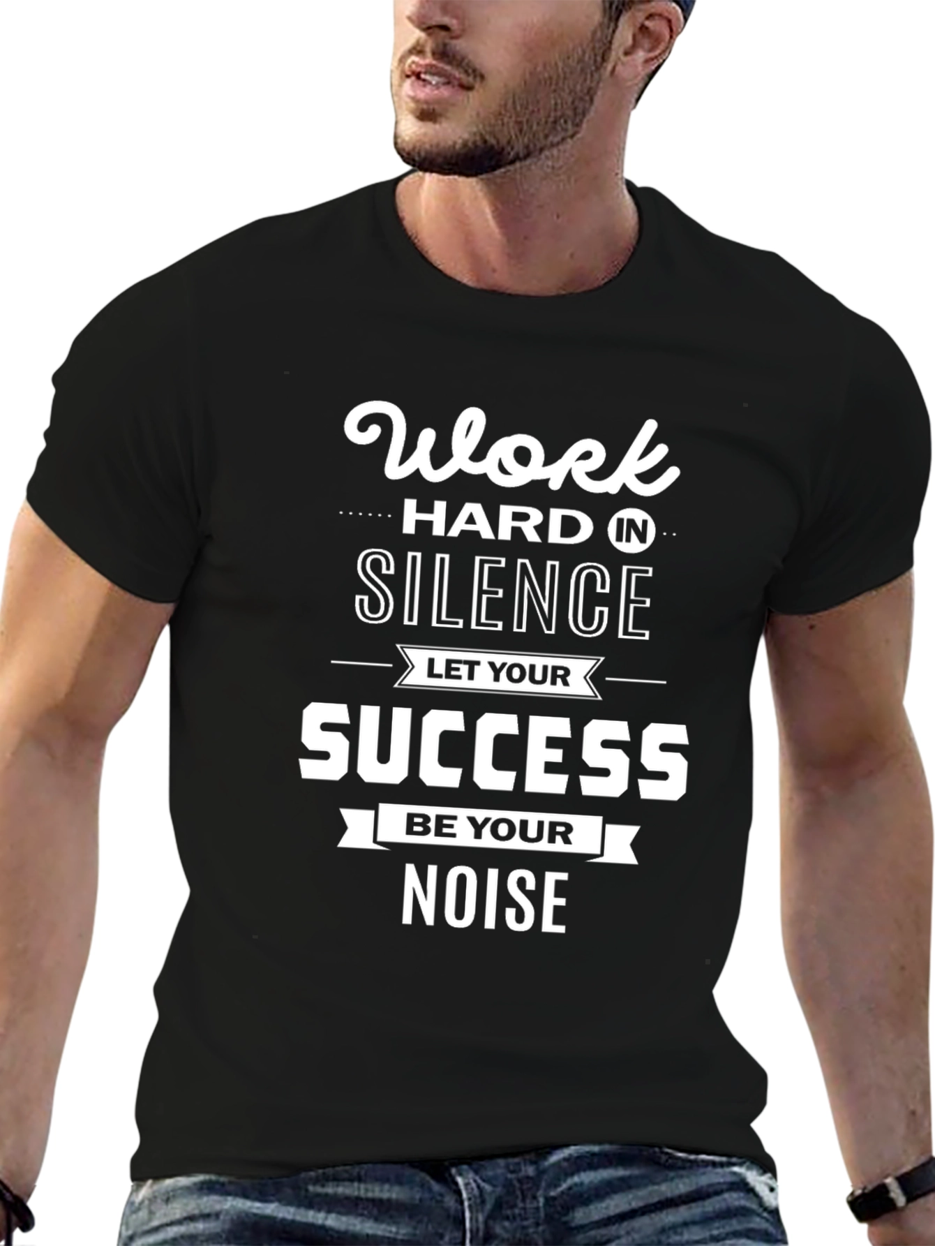 Work Hard in Silence Graphic Tee