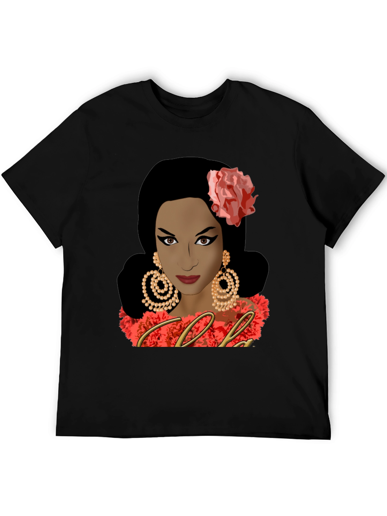 Celia Cruz Graphic Tee - Black Unisex T-Shirt