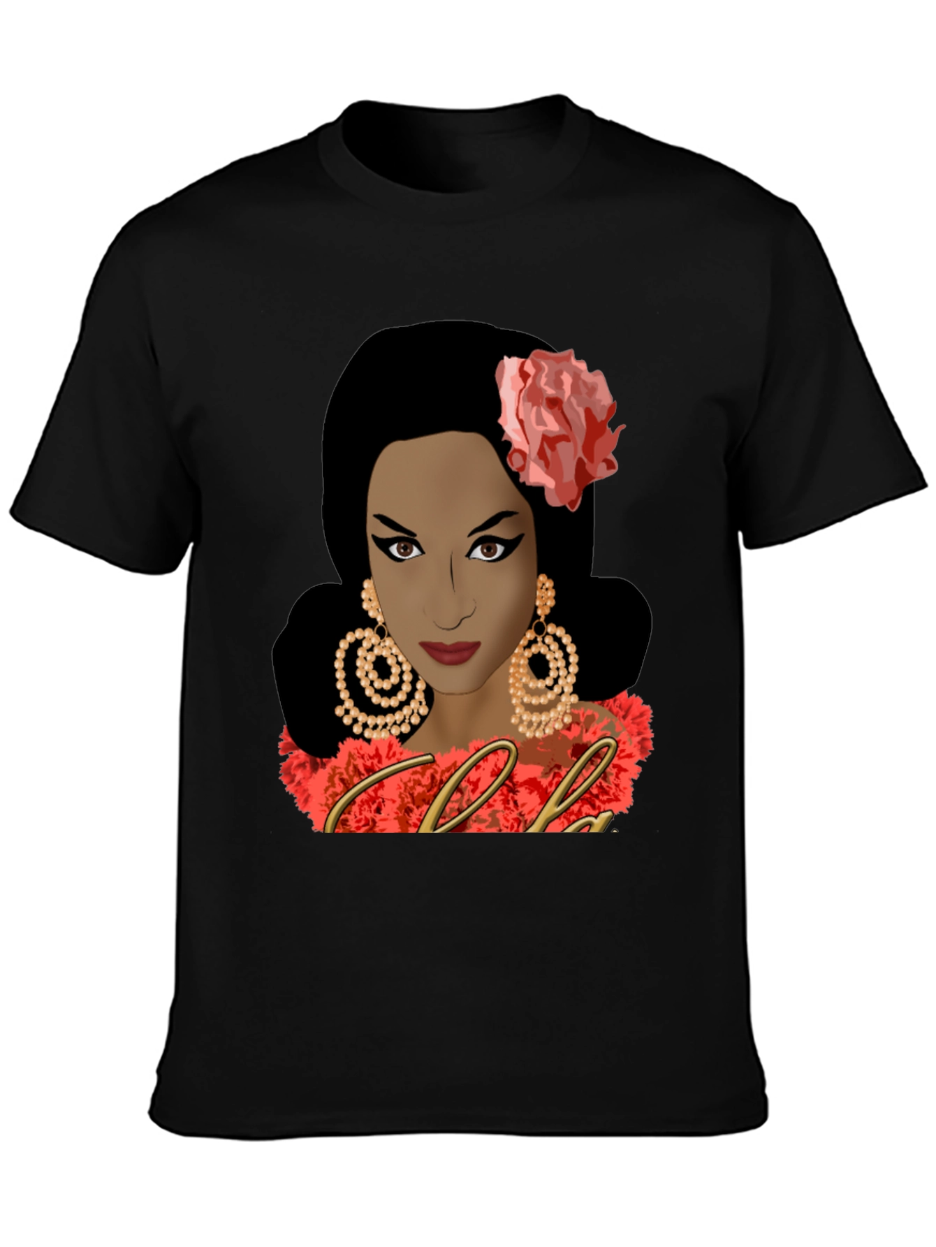 Celia Cruz Graphic Tee - Black Unisex T-Shirt