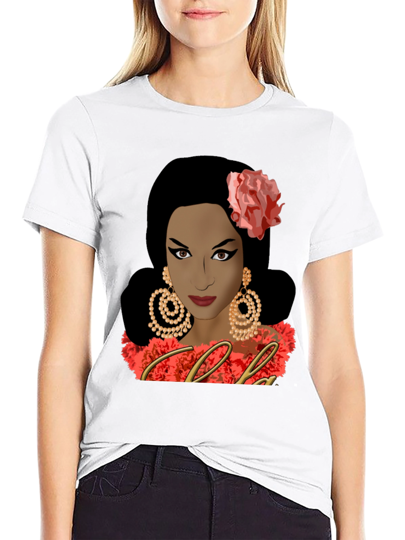 Celia Cruz Graphic Tee - Black Unisex T-Shirt