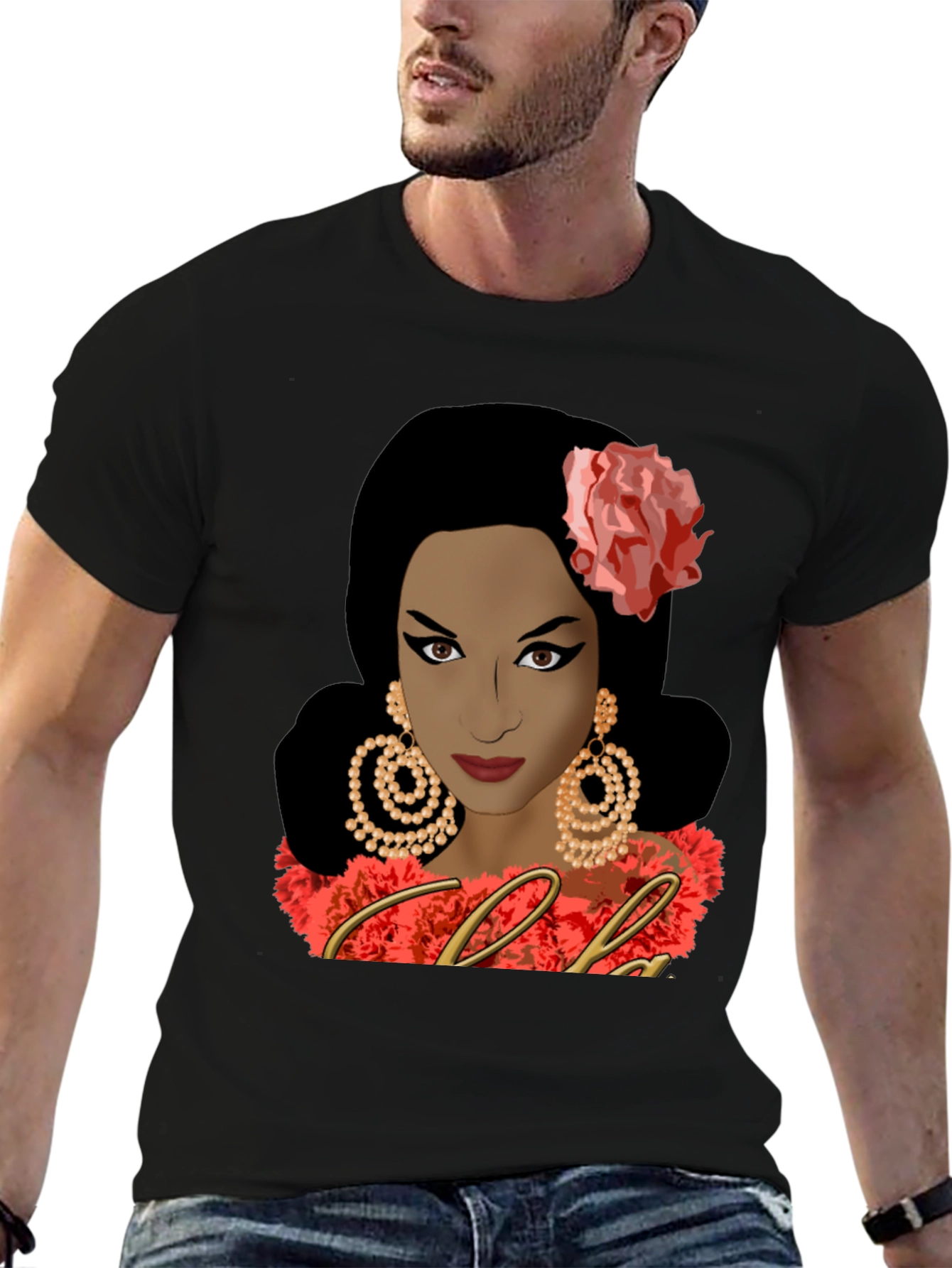 Celia Cruz Graphic Tee - Black Unisex T-Shirt