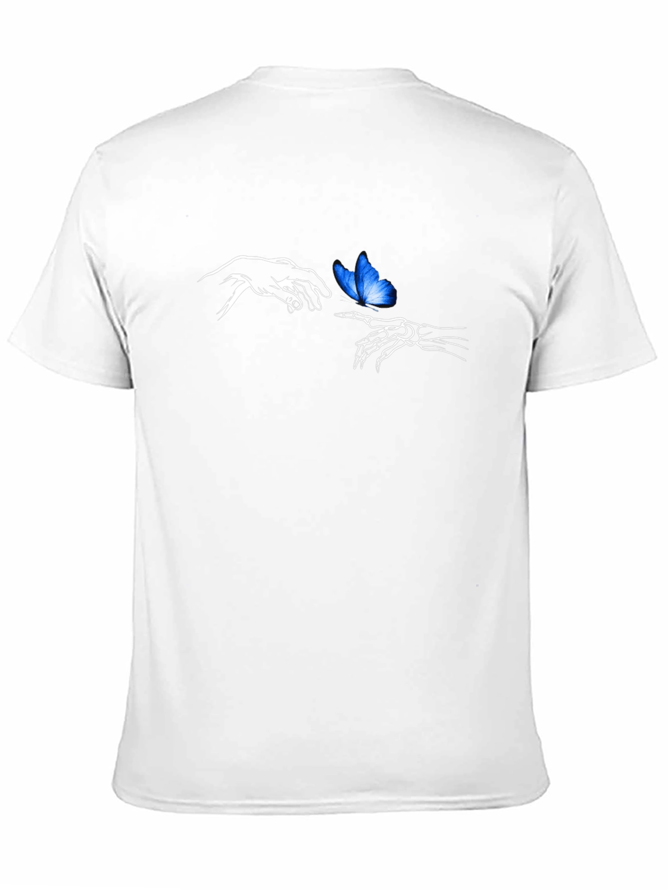 Butterfly Touch Graphic Tee - Black Cotton Casual Shirt