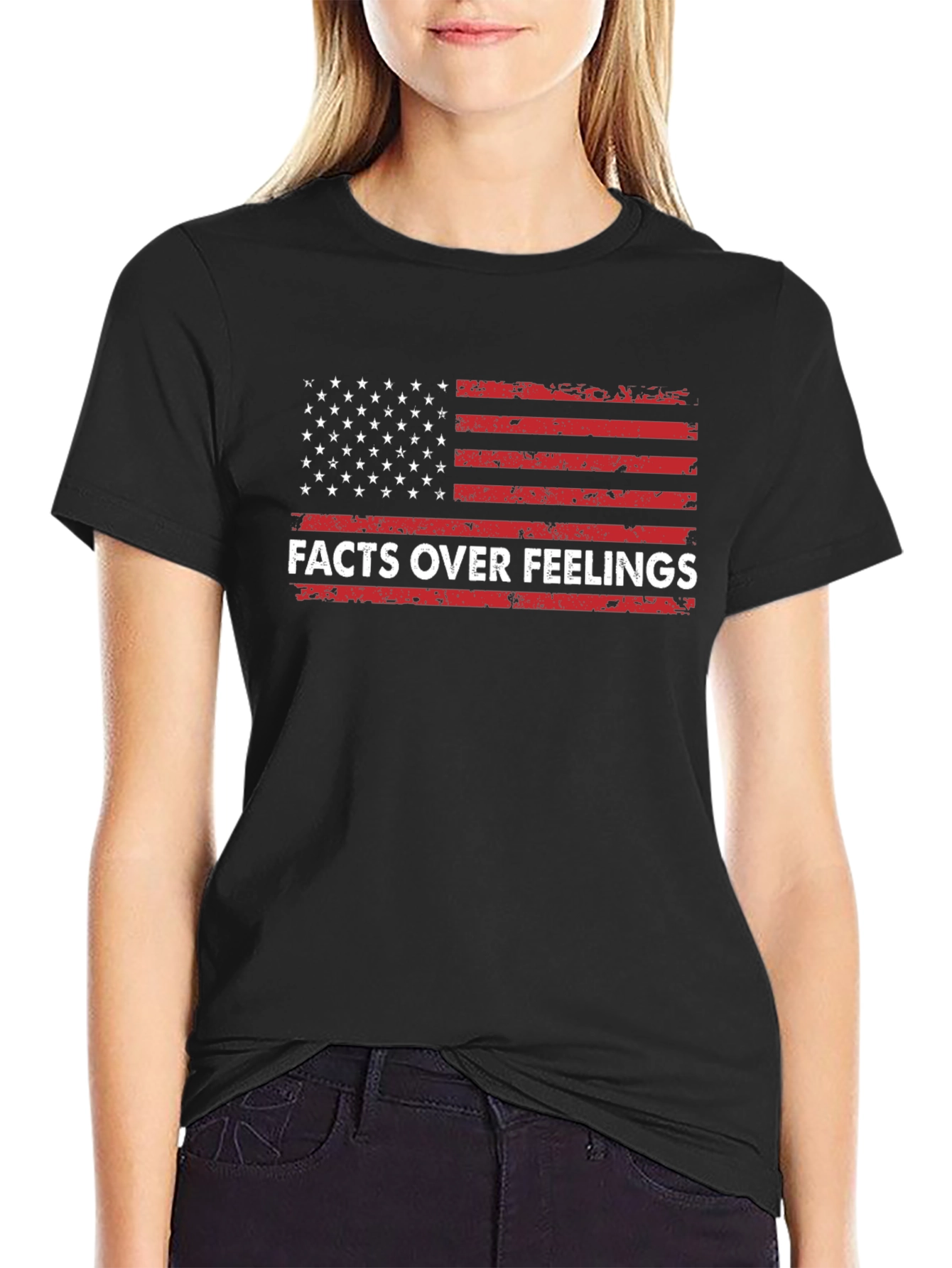 Facts Over Feelings American Flag T-Shirt