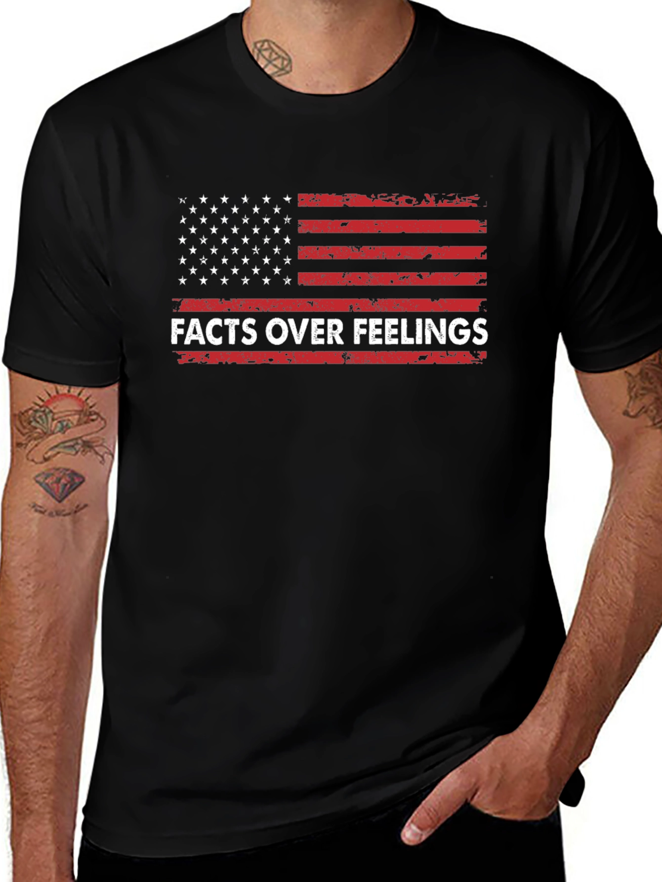 Facts Over Feelings American Flag T-Shirt