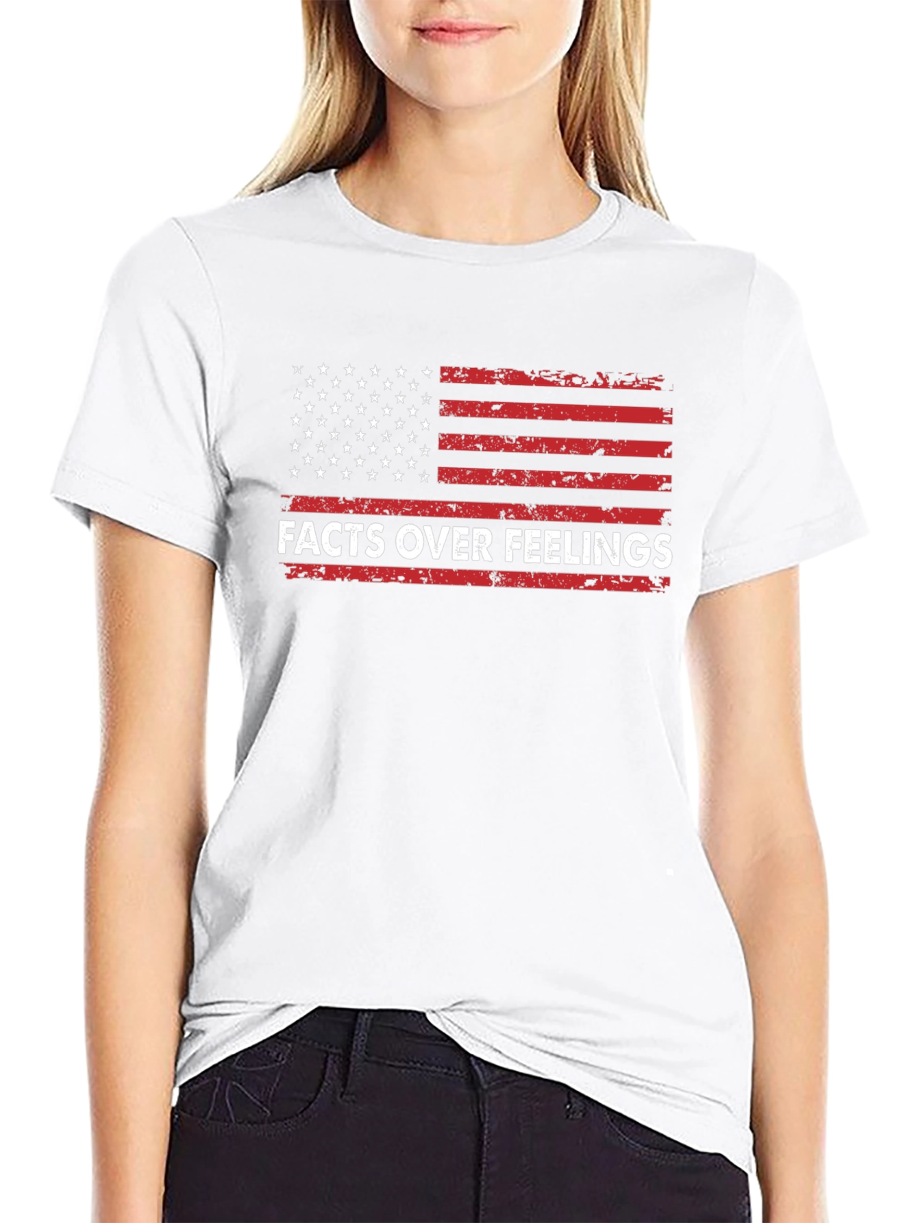 Facts Over Feelings American Flag T-Shirt
