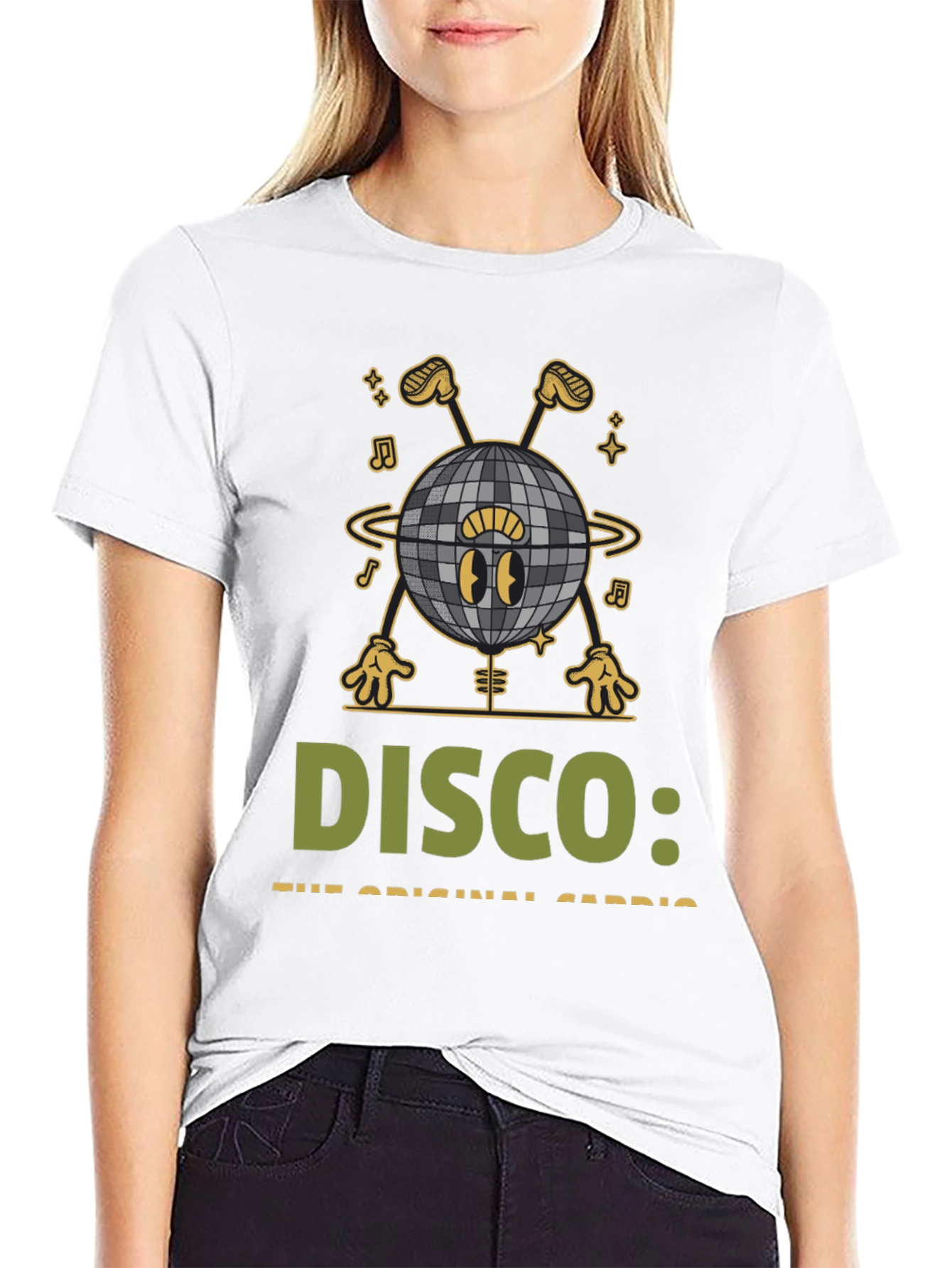 Funky Disco Ball Graphic Tee - Retro Party Shirt