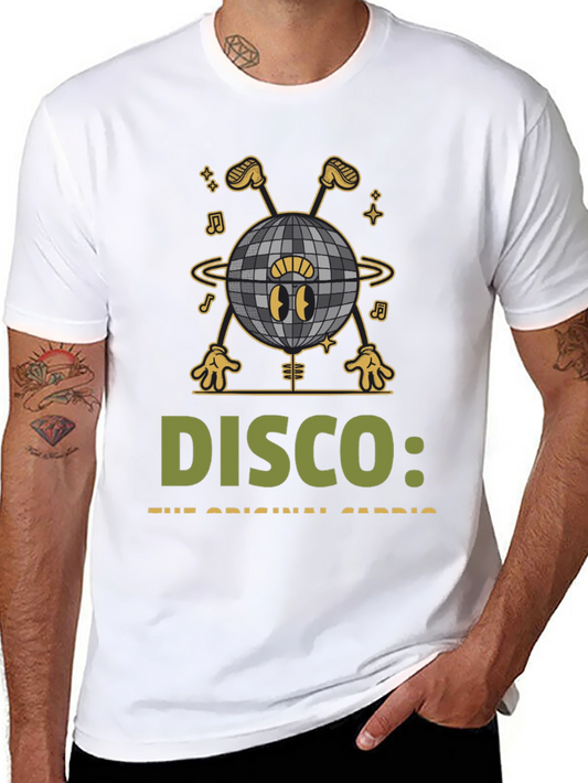 Funky Disco Ball Graphic Tee - Retro Party Shirt