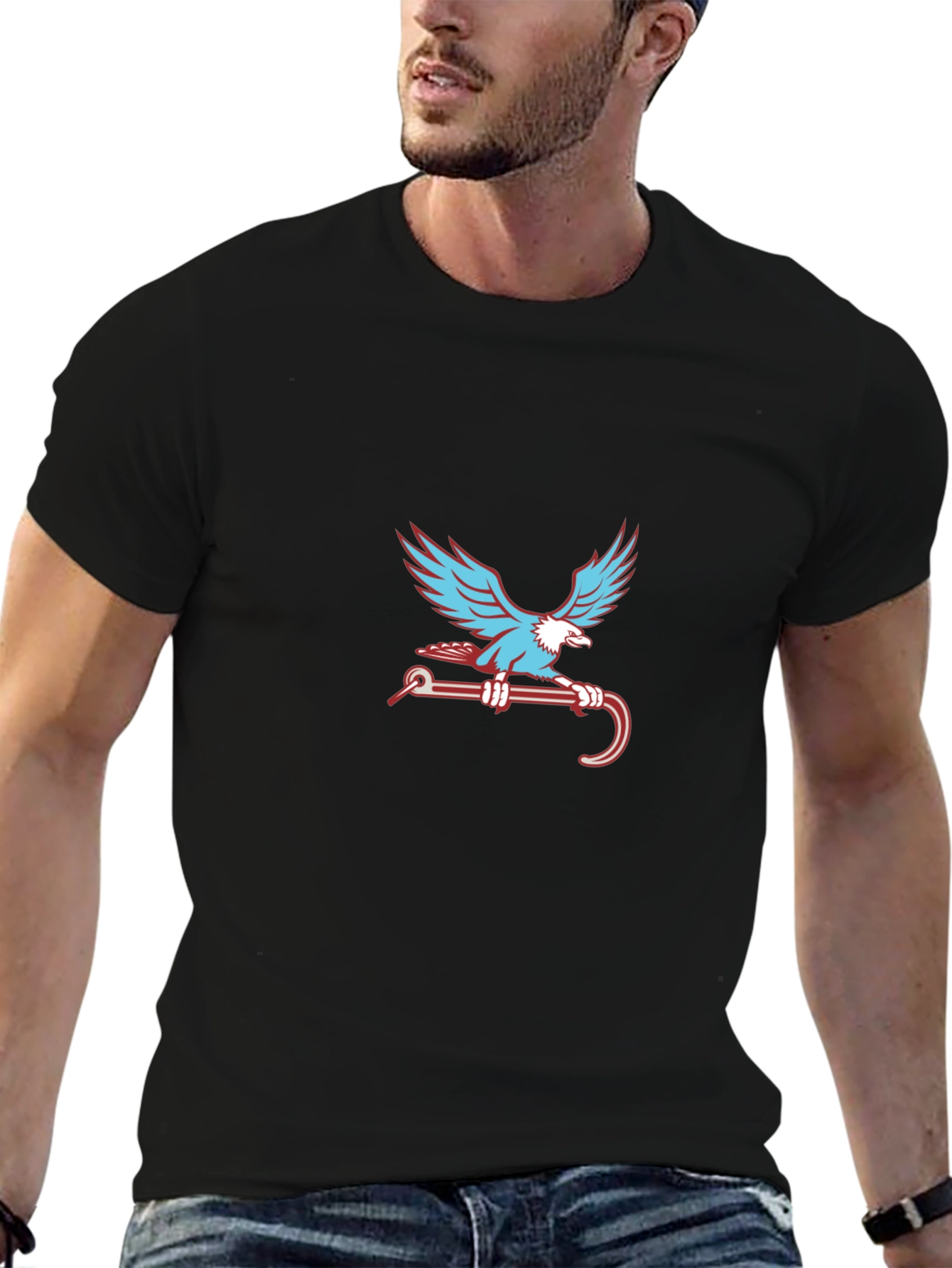 Eagle Perched T-Shirt - Black
