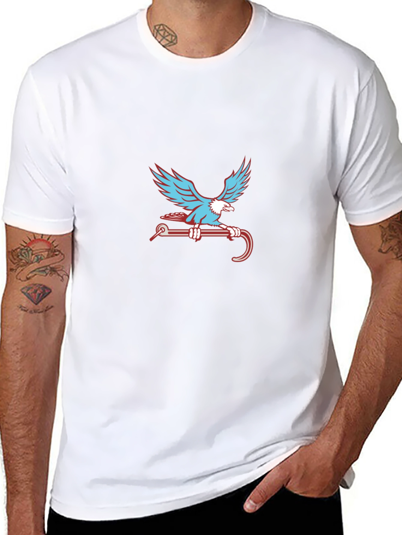 Eagle Perched T-Shirt - Black