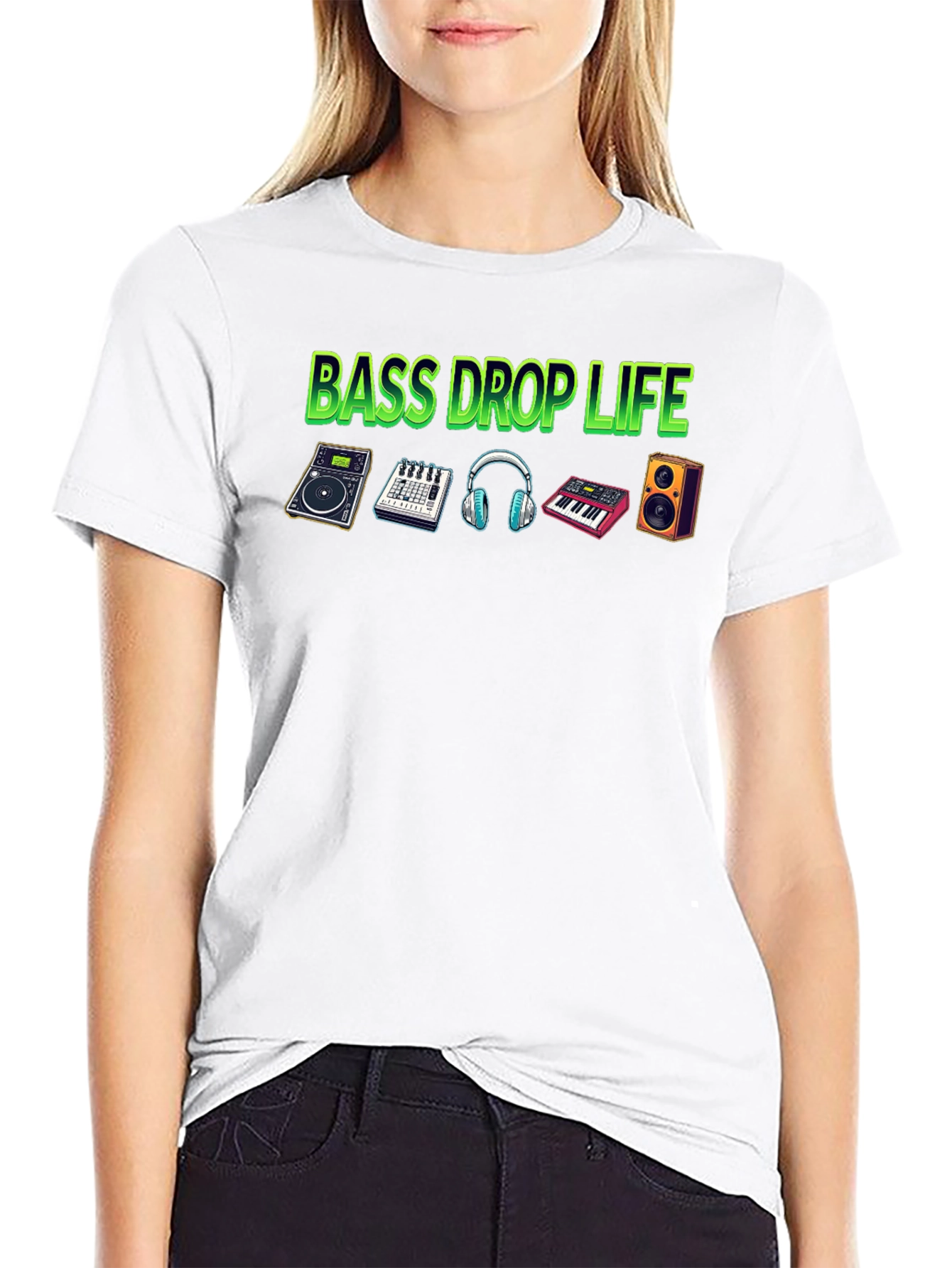Bass Drop Life Black T-Shirt - Music Producer Tee