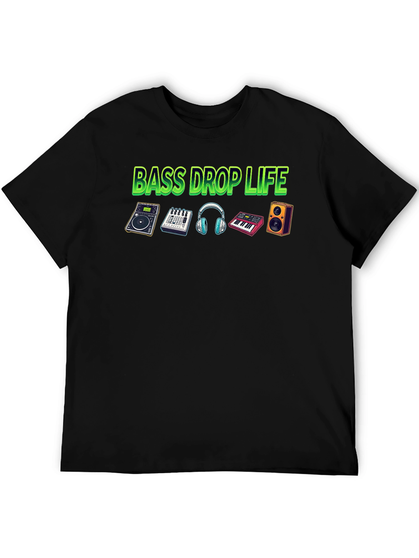 Bass Drop Life Black T-Shirt - Music Producer Tee