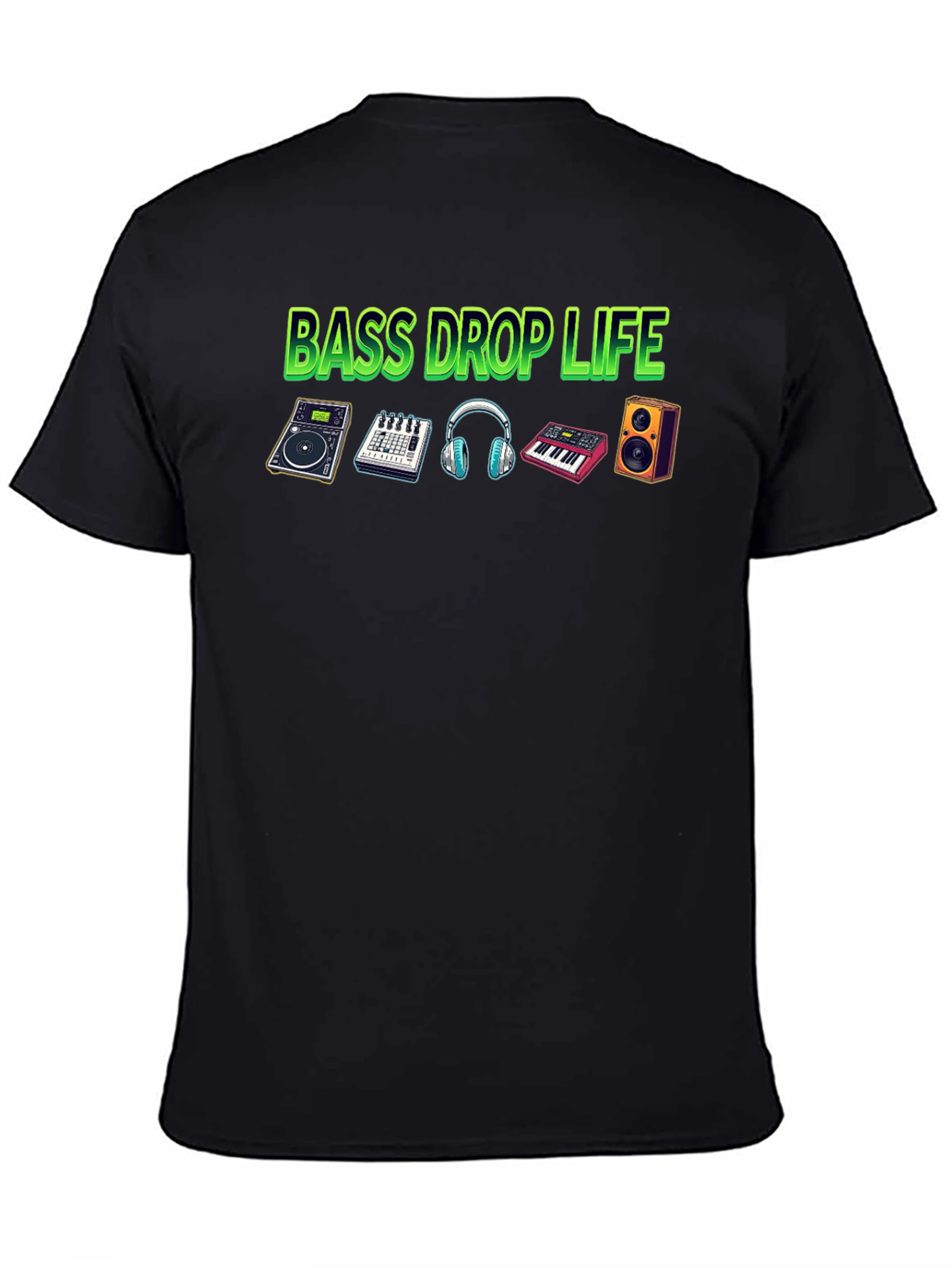 Bass Drop Life Black T-Shirt - Music Producer Tee