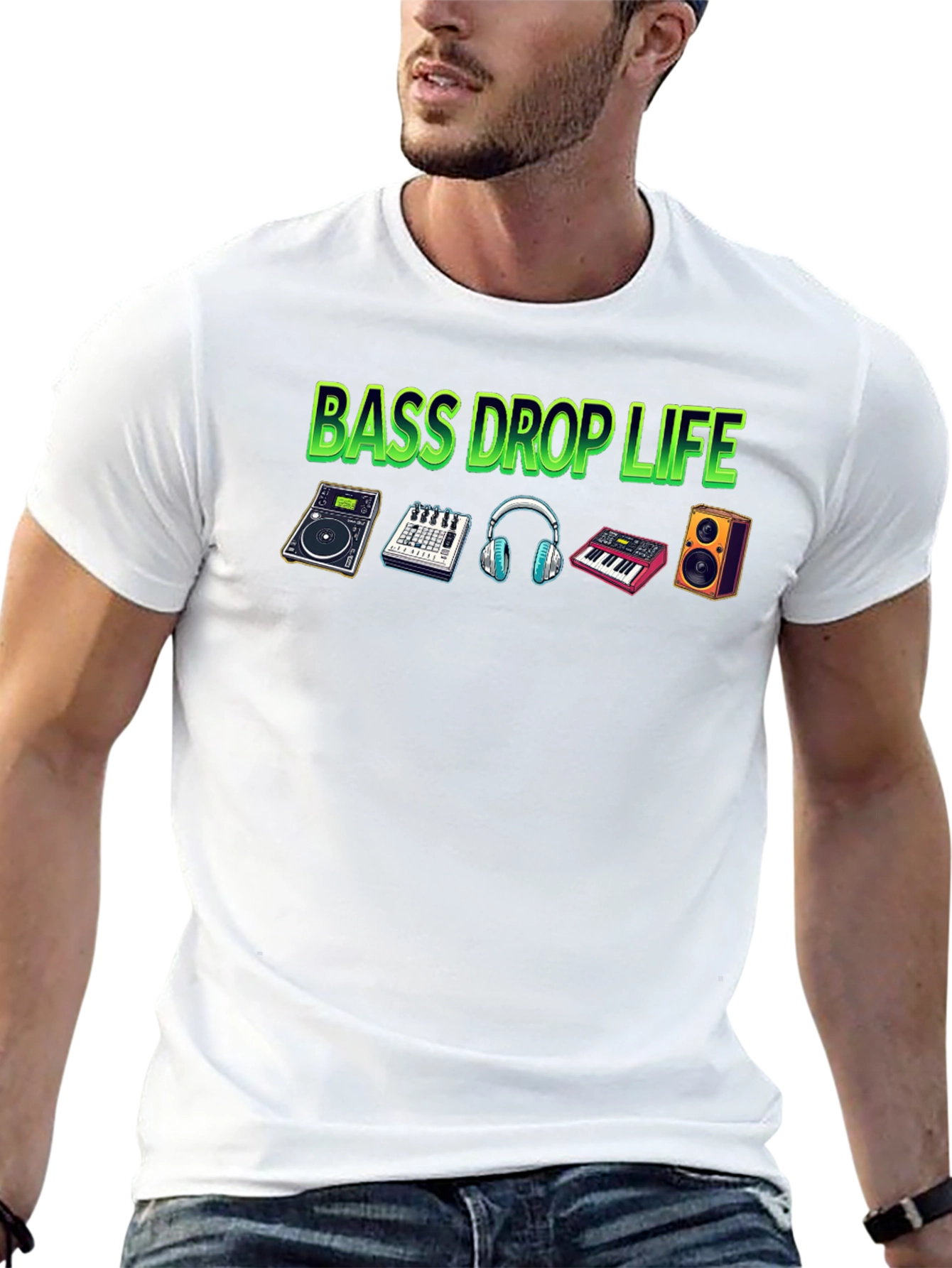 Bass Drop Life Black T-Shirt - Music Producer Tee