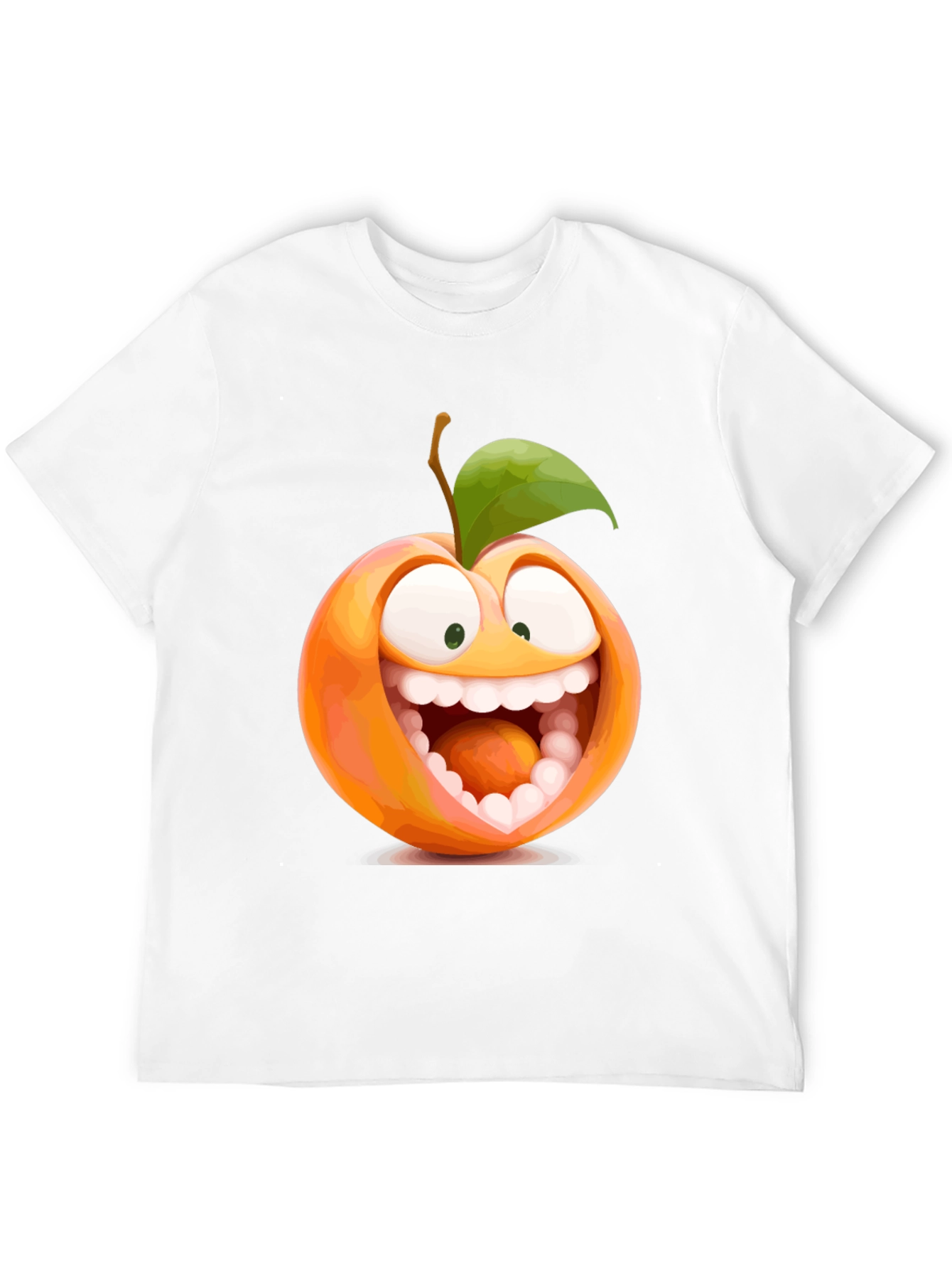Funny Peach Cartoon Graphic Tee