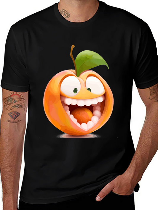 Funny Peach Cartoon Graphic Tee