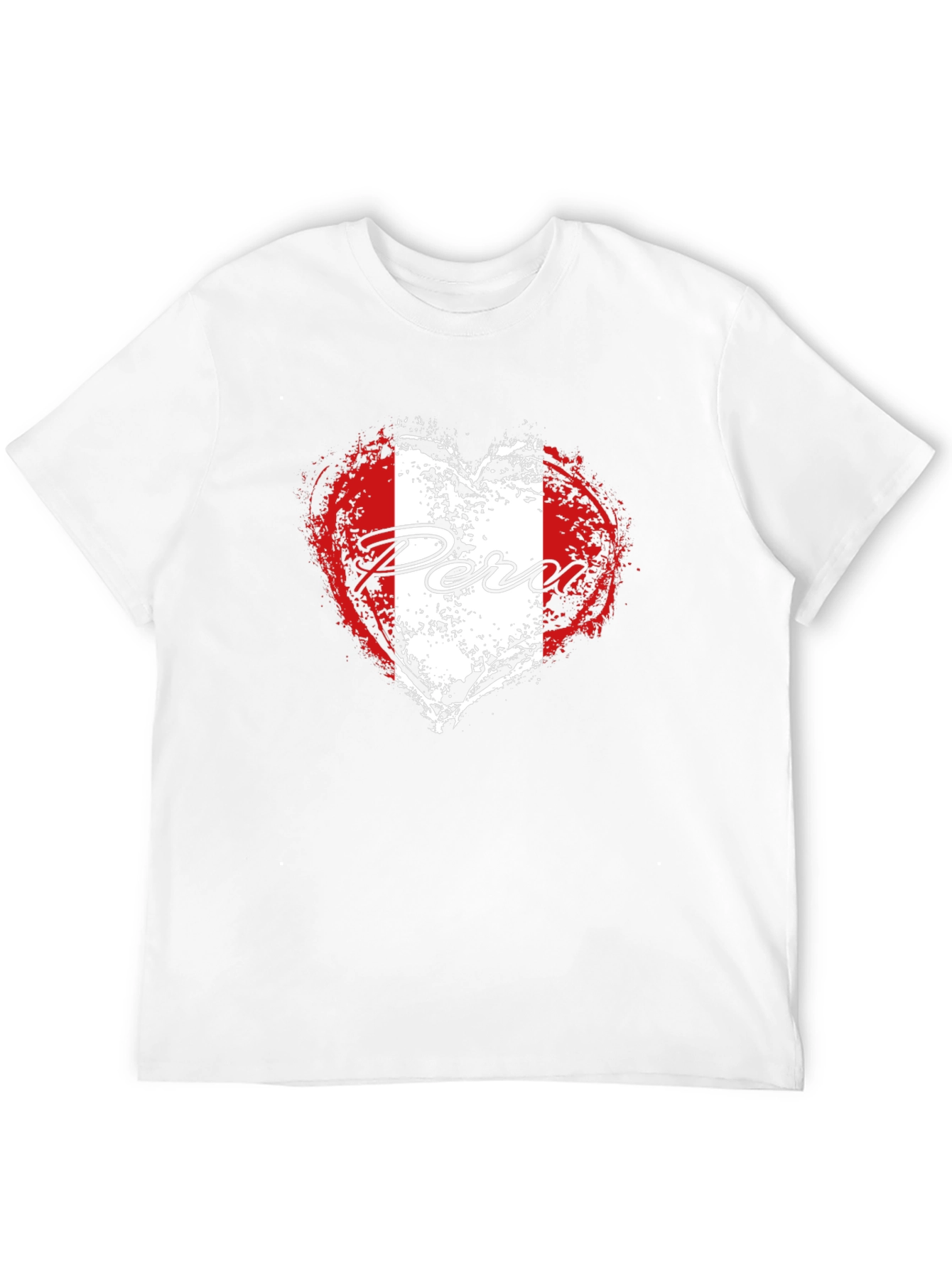 Peru Flag Heart T-Shirt - Patriotic Pride