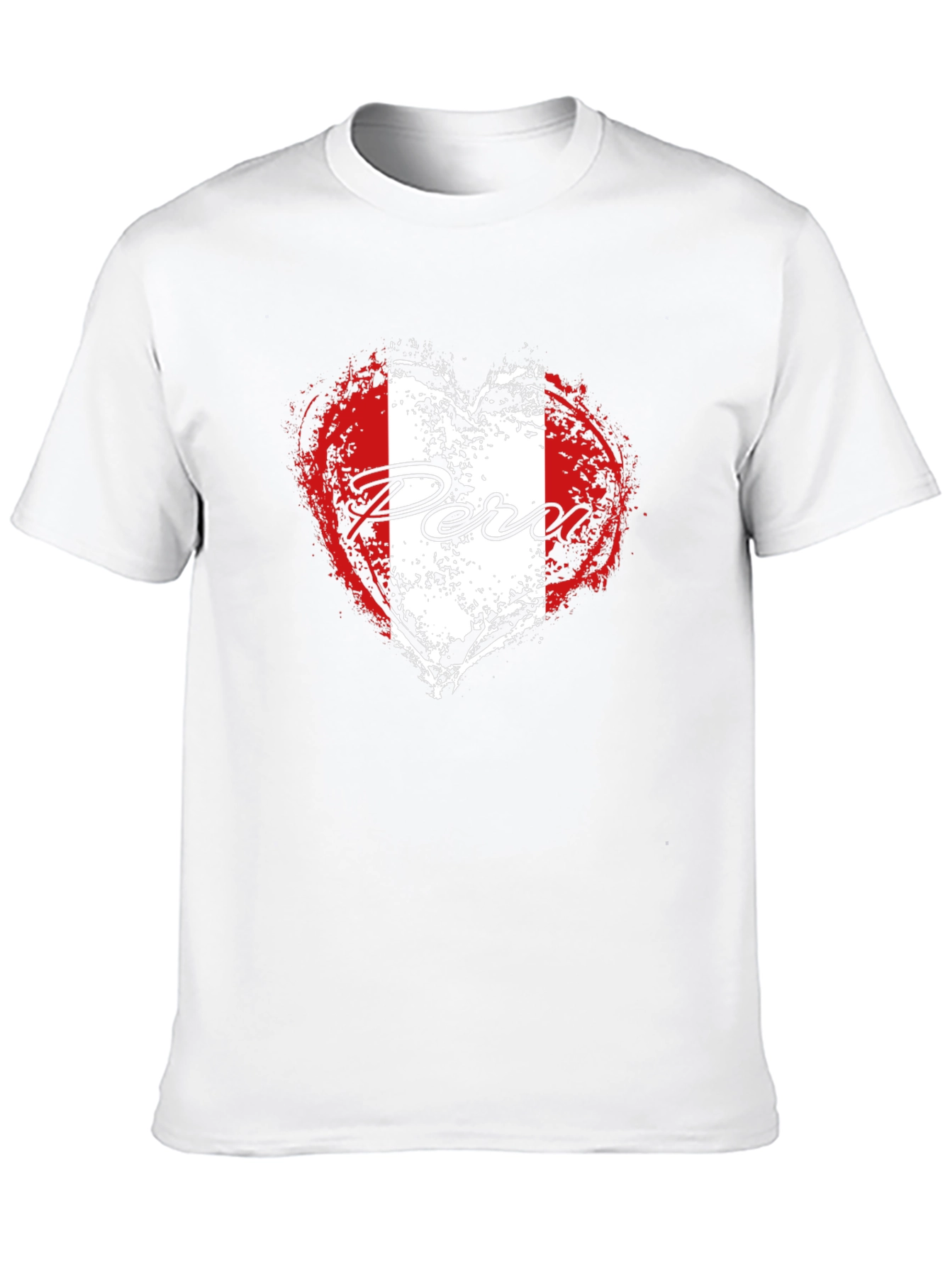 Peru Flag Heart T-Shirt - Patriotic Pride