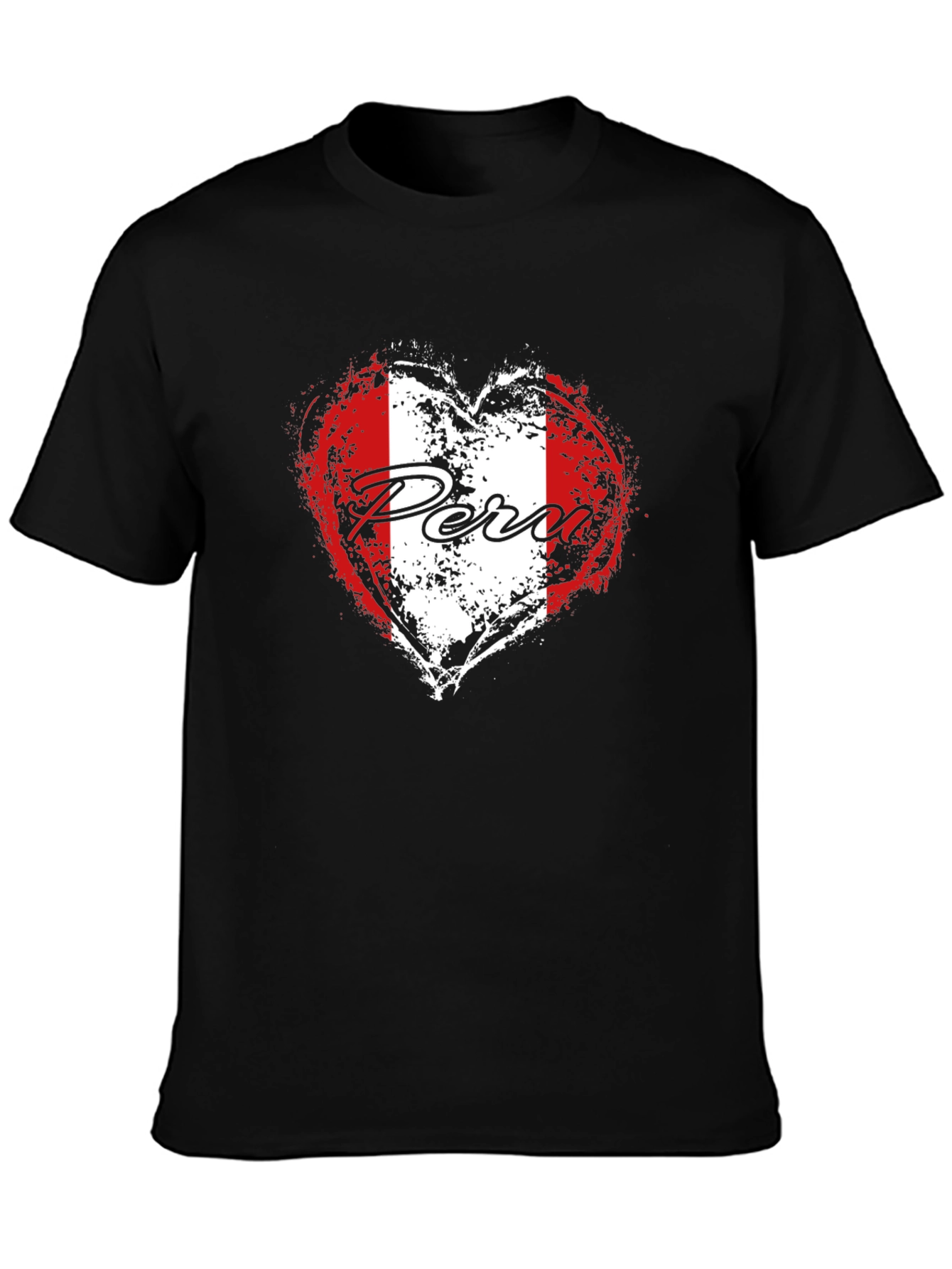 Peru Flag Heart T-Shirt - Patriotic Pride