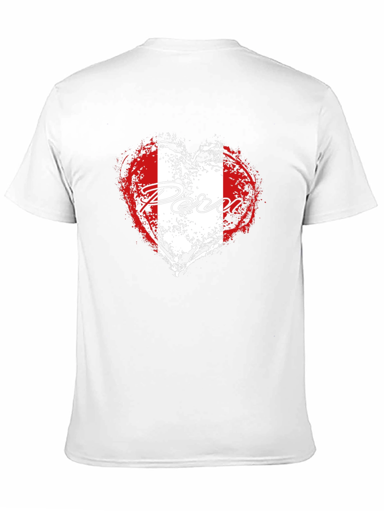 Peru Flag Heart T-Shirt - Patriotic Pride
