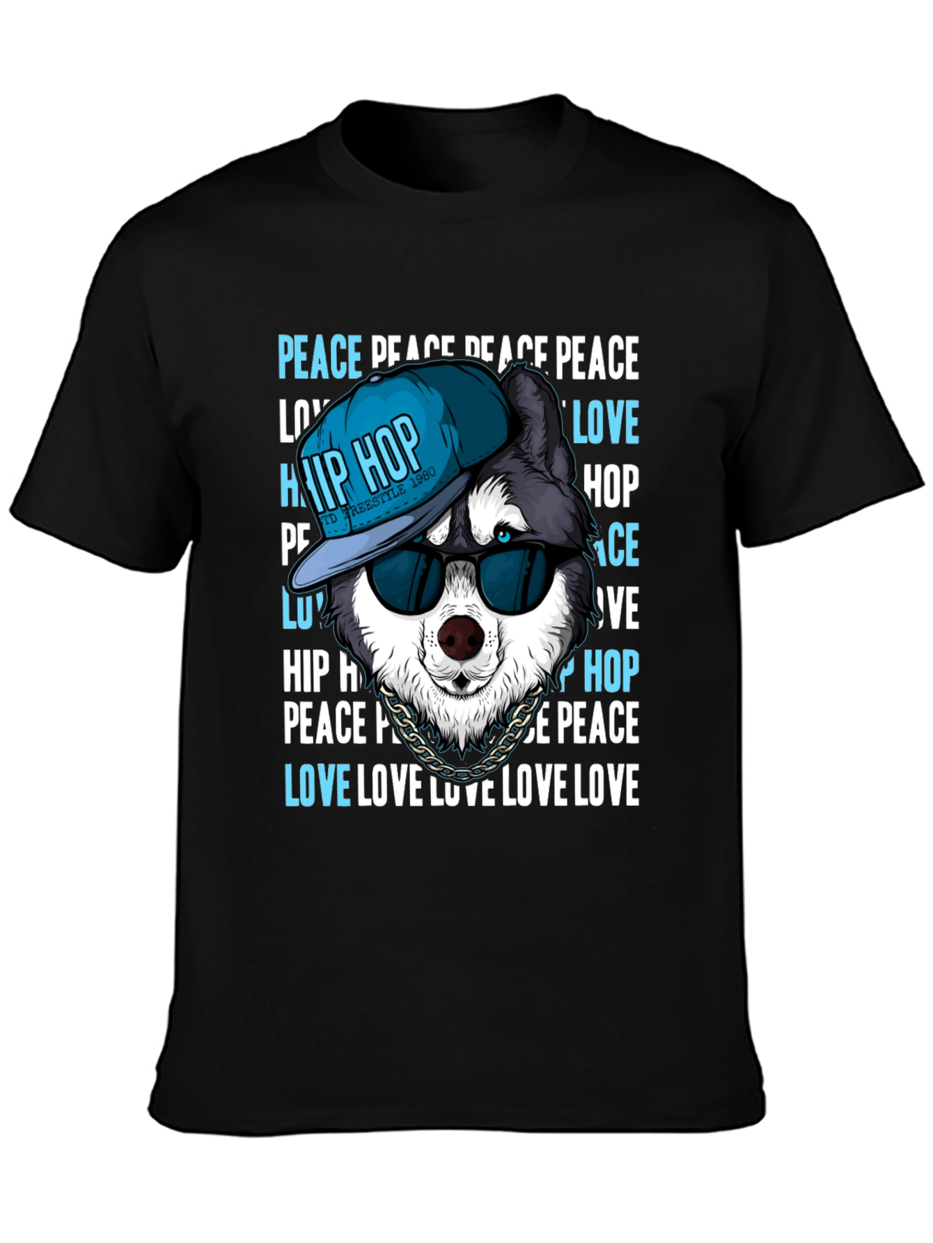 Hip Hop Husky T-Shirt - Peace & Love Tee
