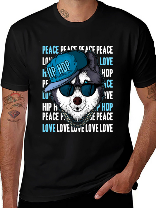 Hip Hop Husky T-Shirt - Peace & Love Tee