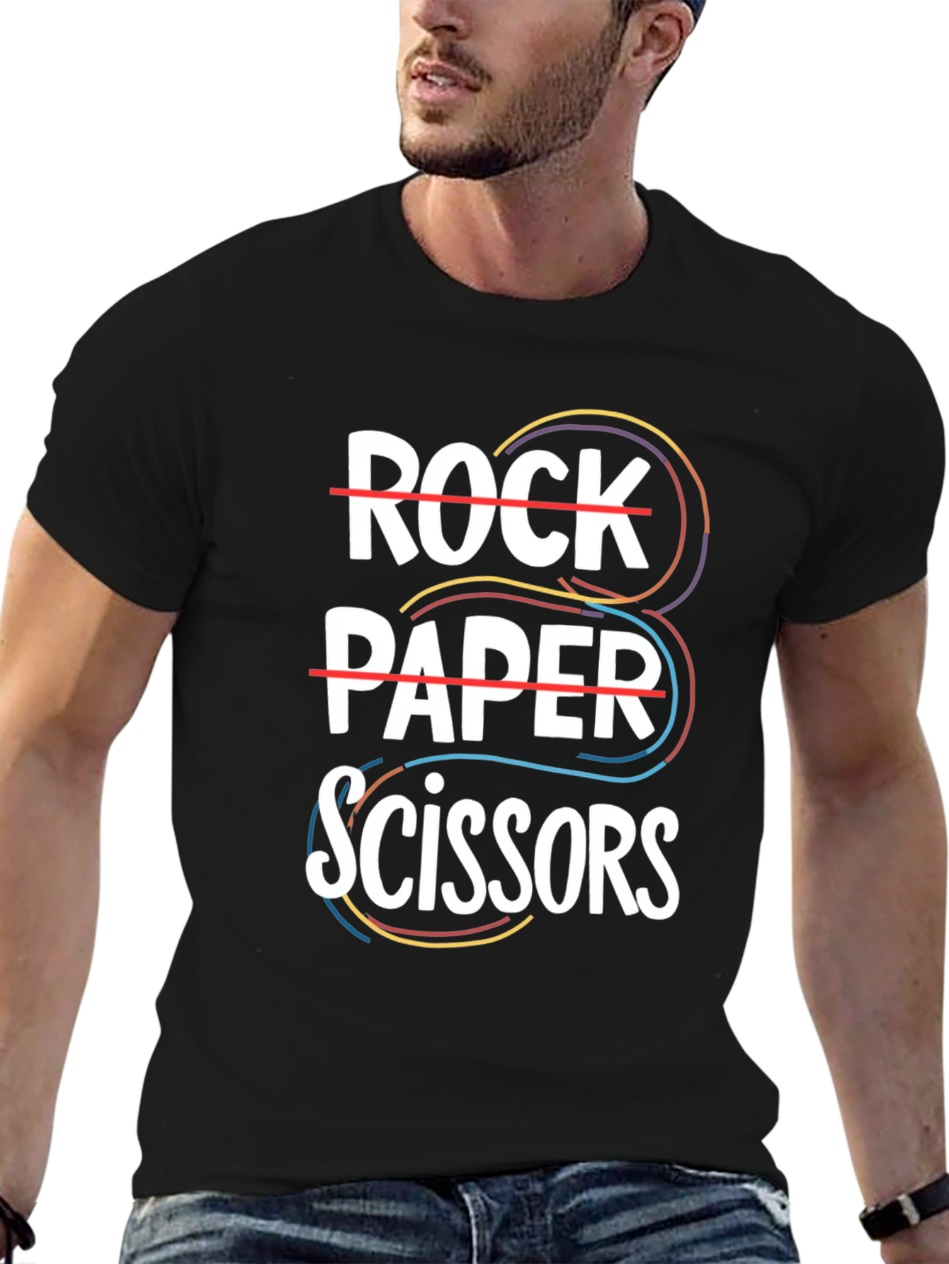 Rock Paper Scissors Graphic Tee