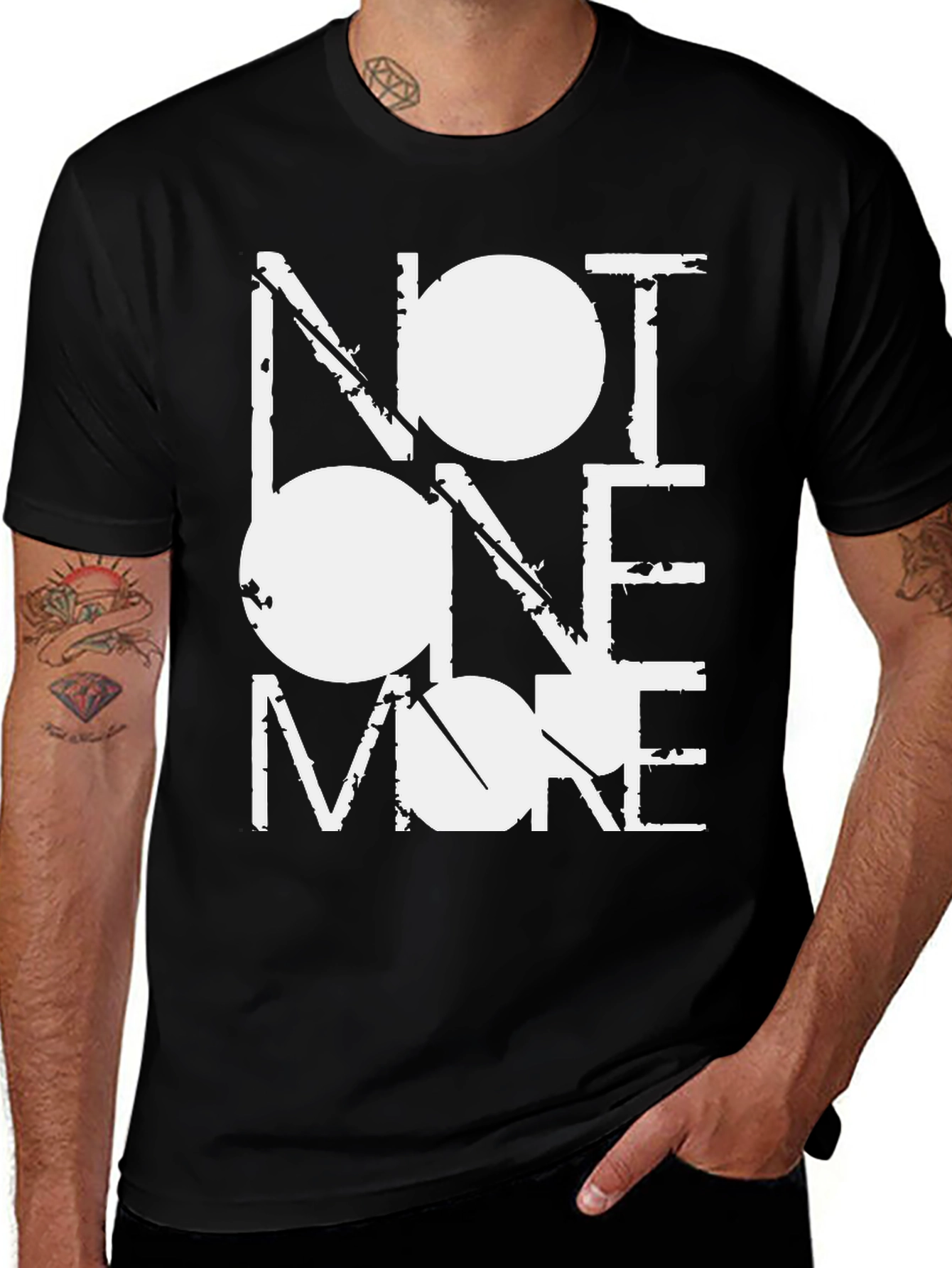 Distressed Graphic Tee - Not One More