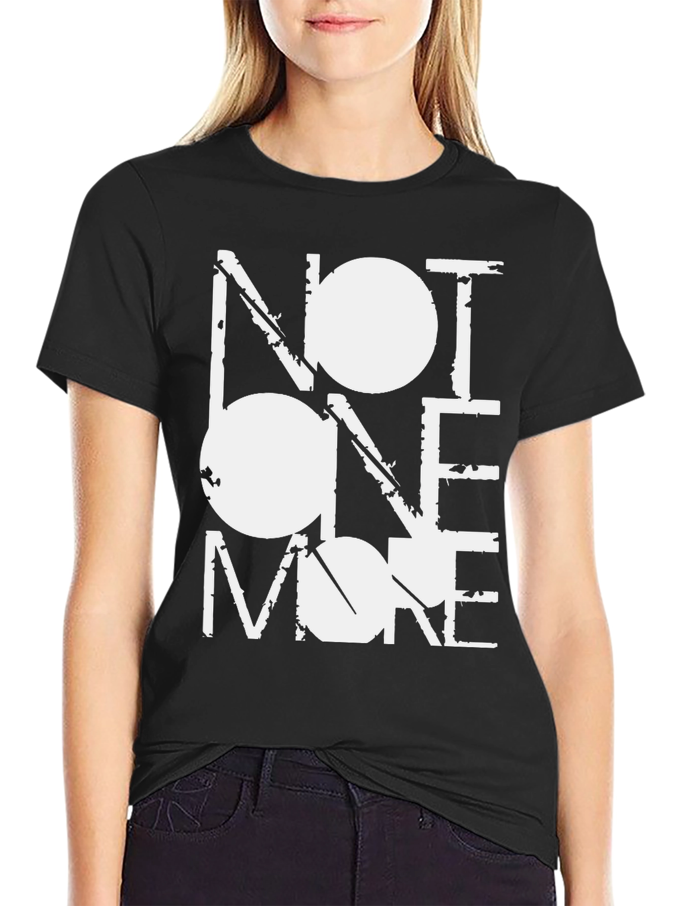 Distressed Graphic Tee - Not One More