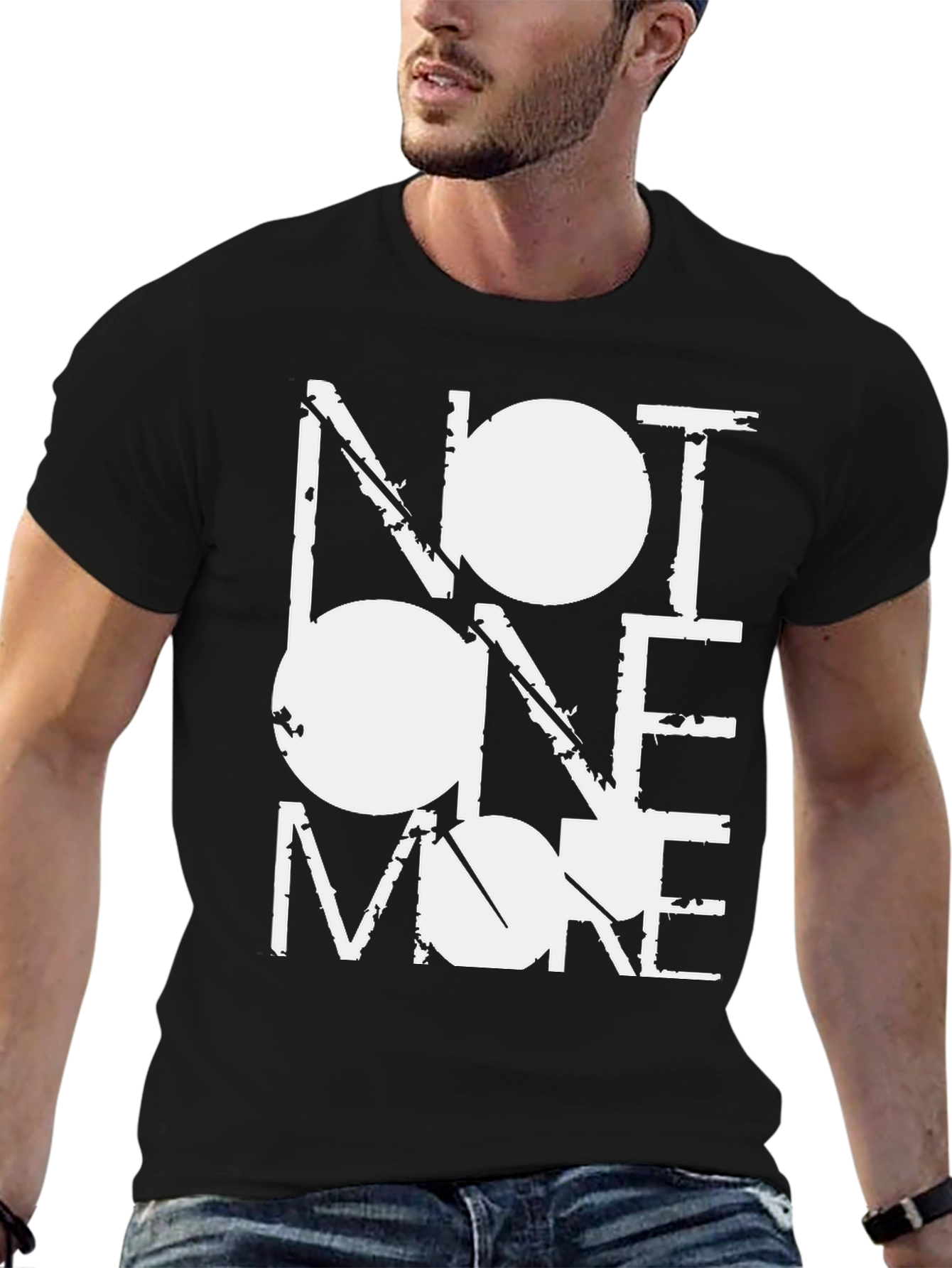 Distressed Graphic Tee - Not One More