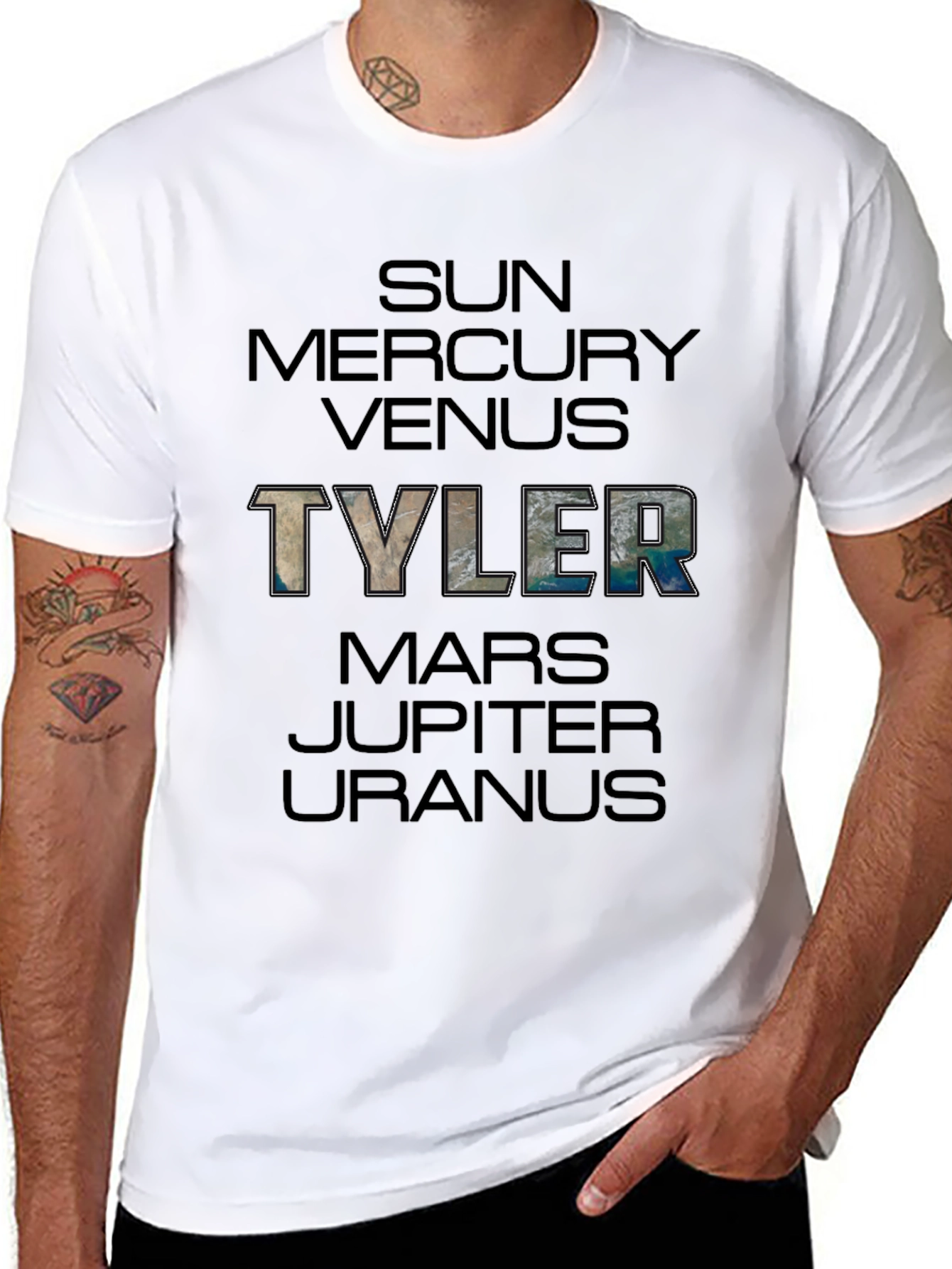 Planets T-Shirt - Custom Name Space Tee