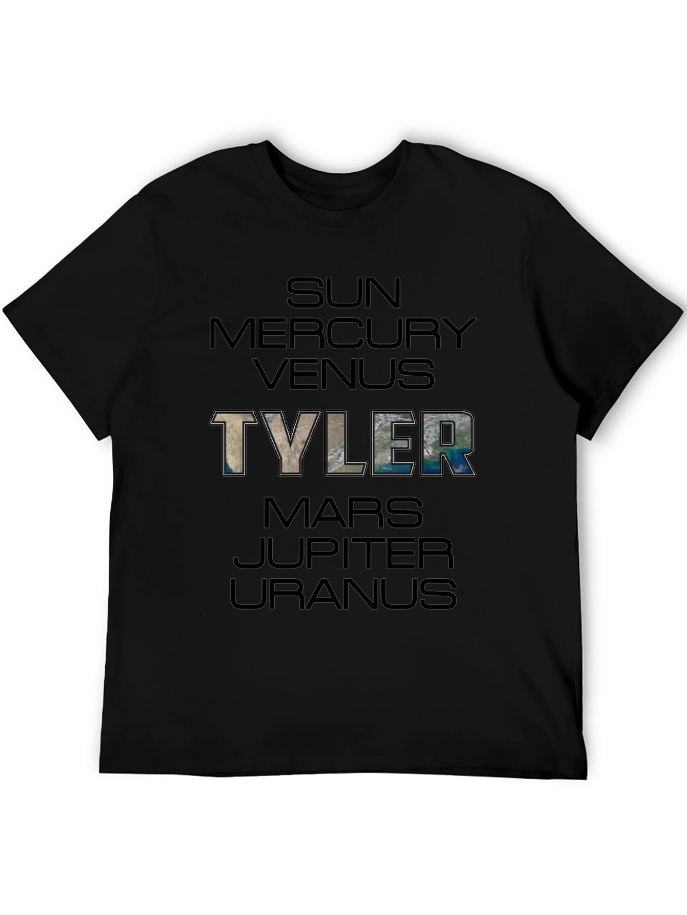 Planets T-Shirt - Custom Name Space Tee