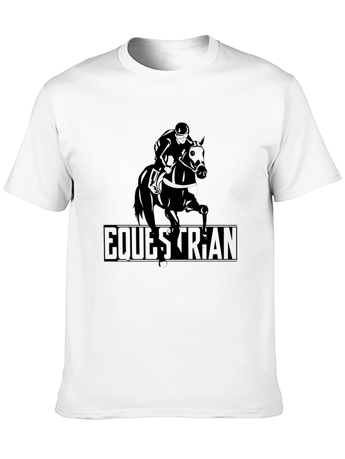 Equestrian Rider T-Shirt - Black Horse Riding Tee
