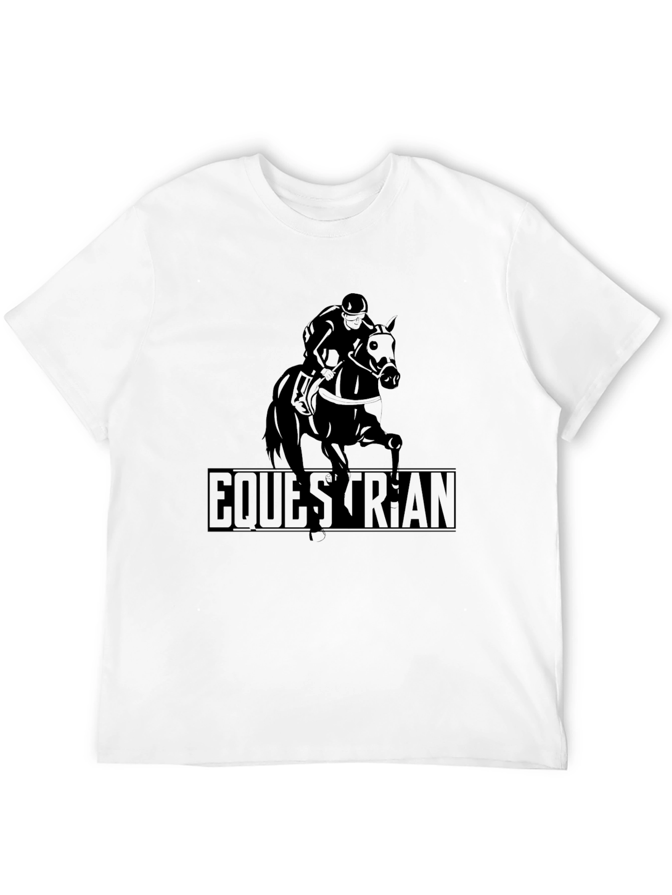 Equestrian Rider T-Shirt - Black Horse Riding Tee