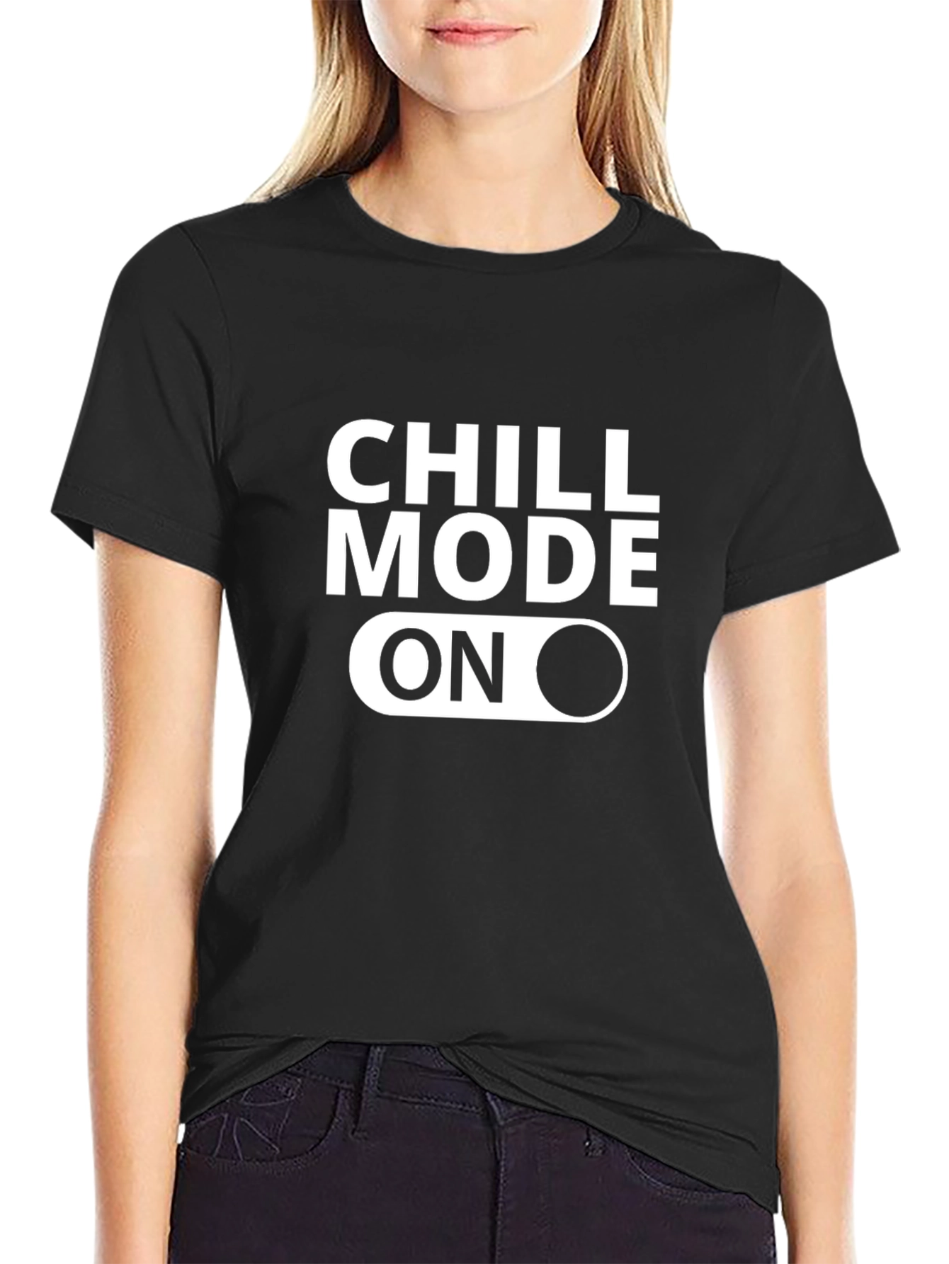 Chill Mode On Graphic T-Shirt - Black