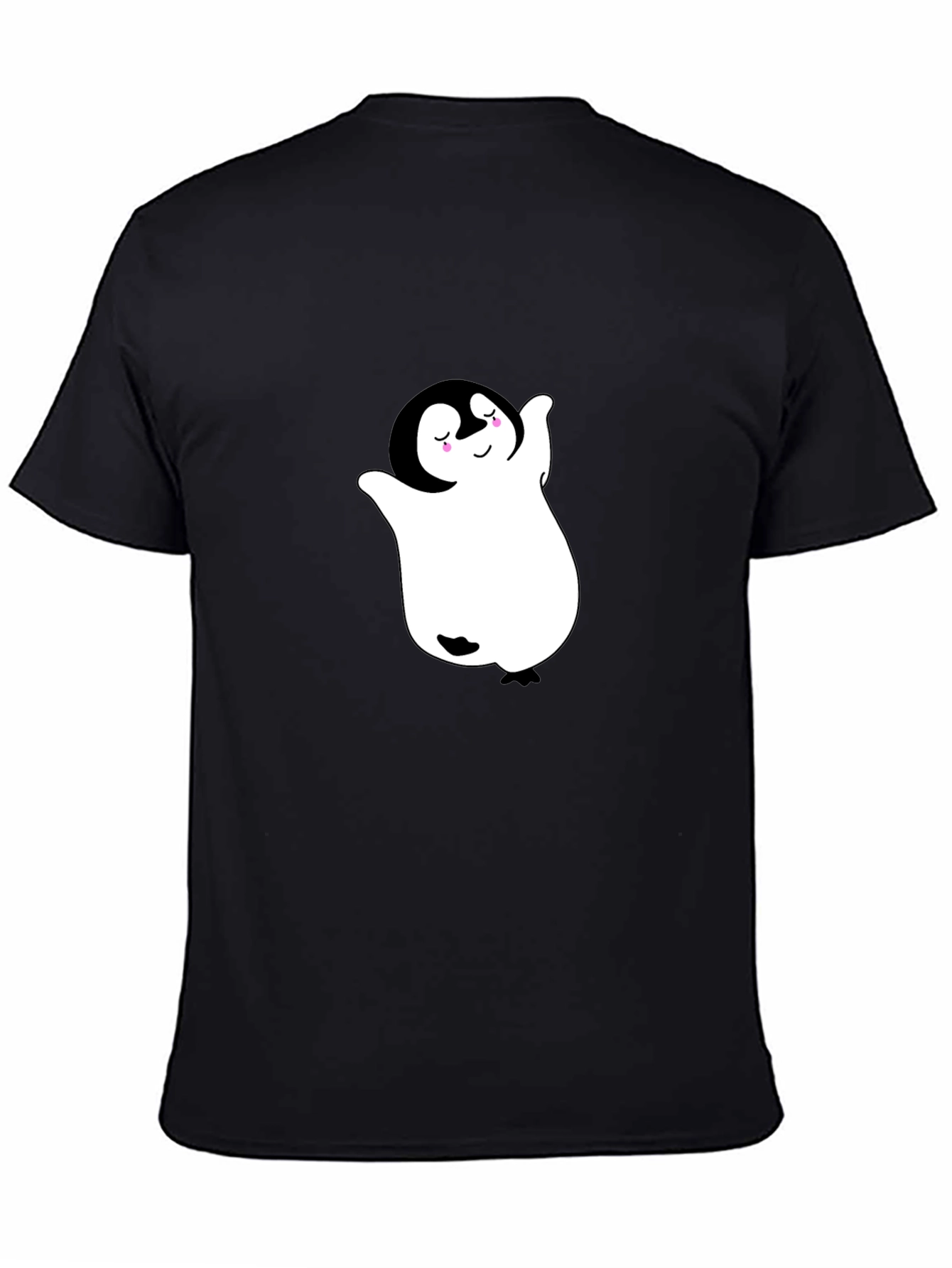 Cute Penguin Ghost Black T-Shirt