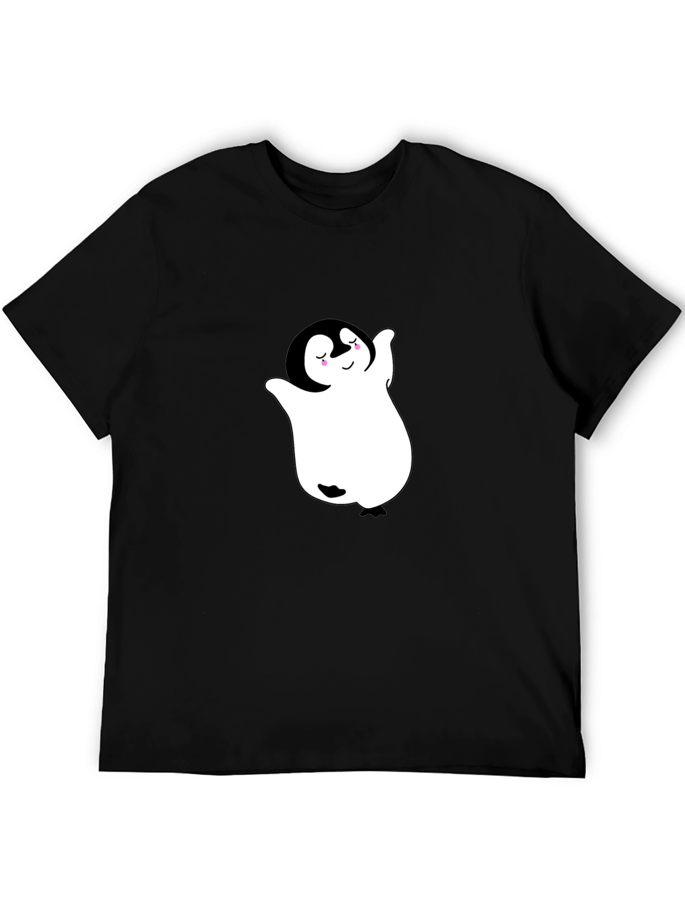 Cute Penguin Ghost Black T-Shirt