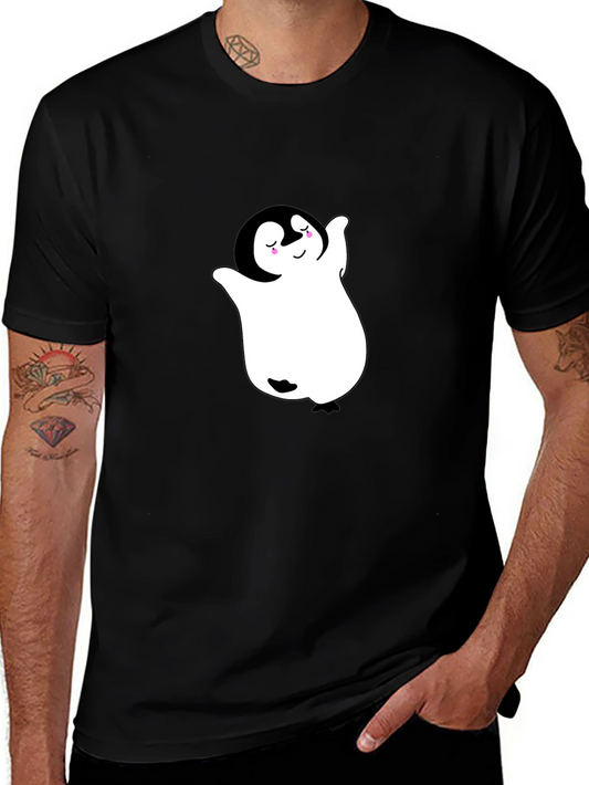 Cute Penguin Ghost Black T-Shirt