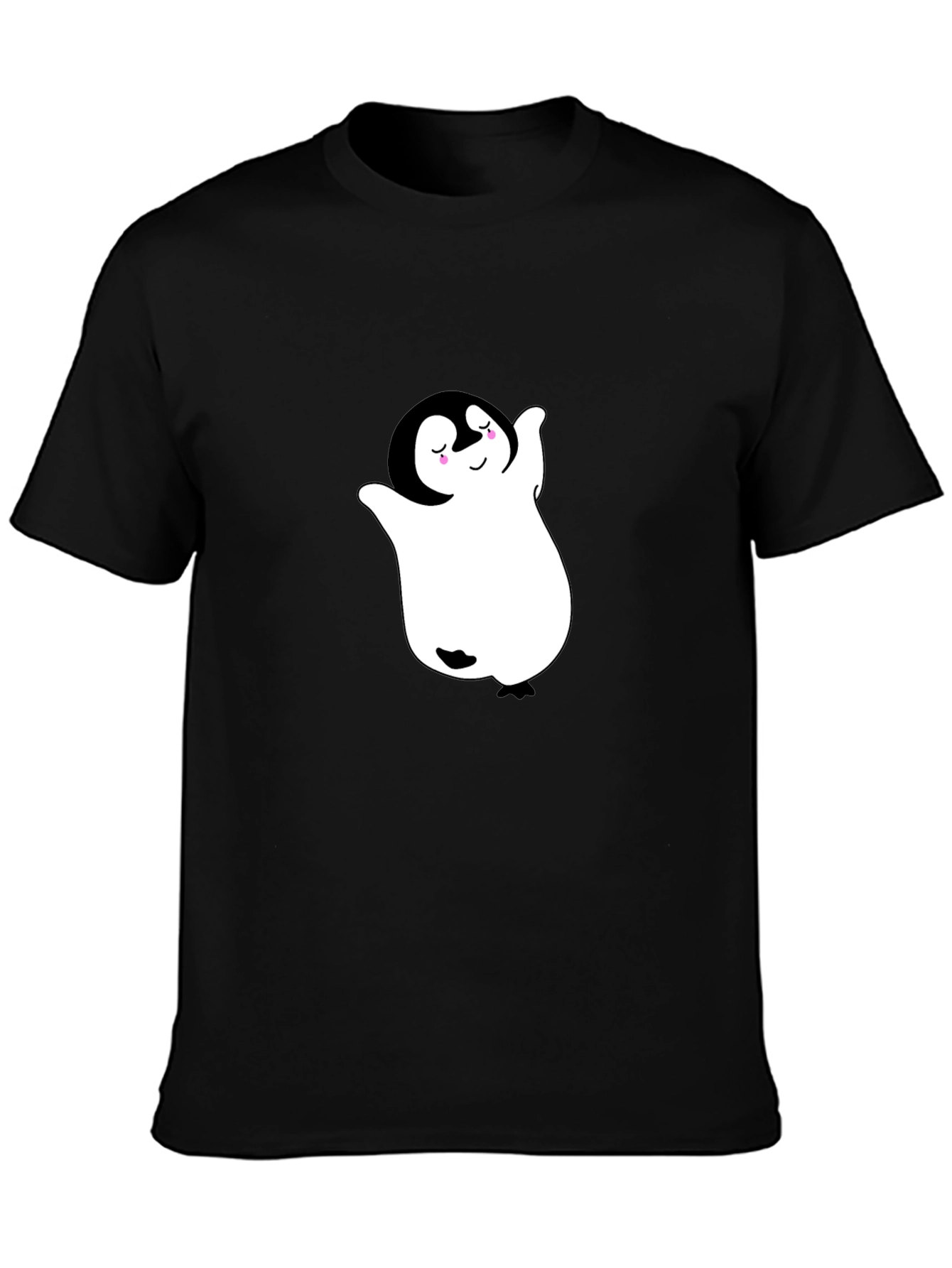 Cute Penguin Ghost Black T-Shirt