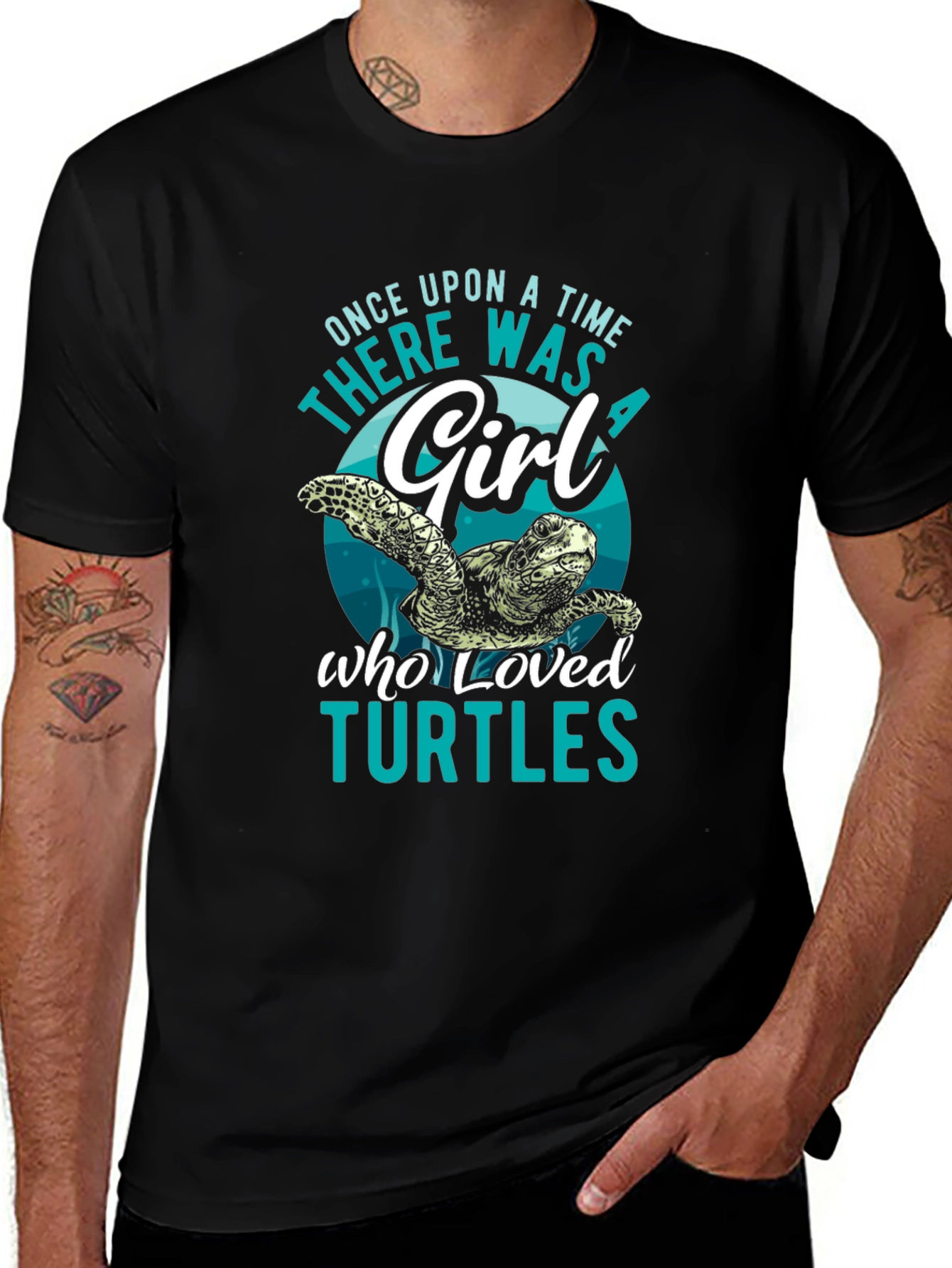 Turtle Lover Black T-Shirt