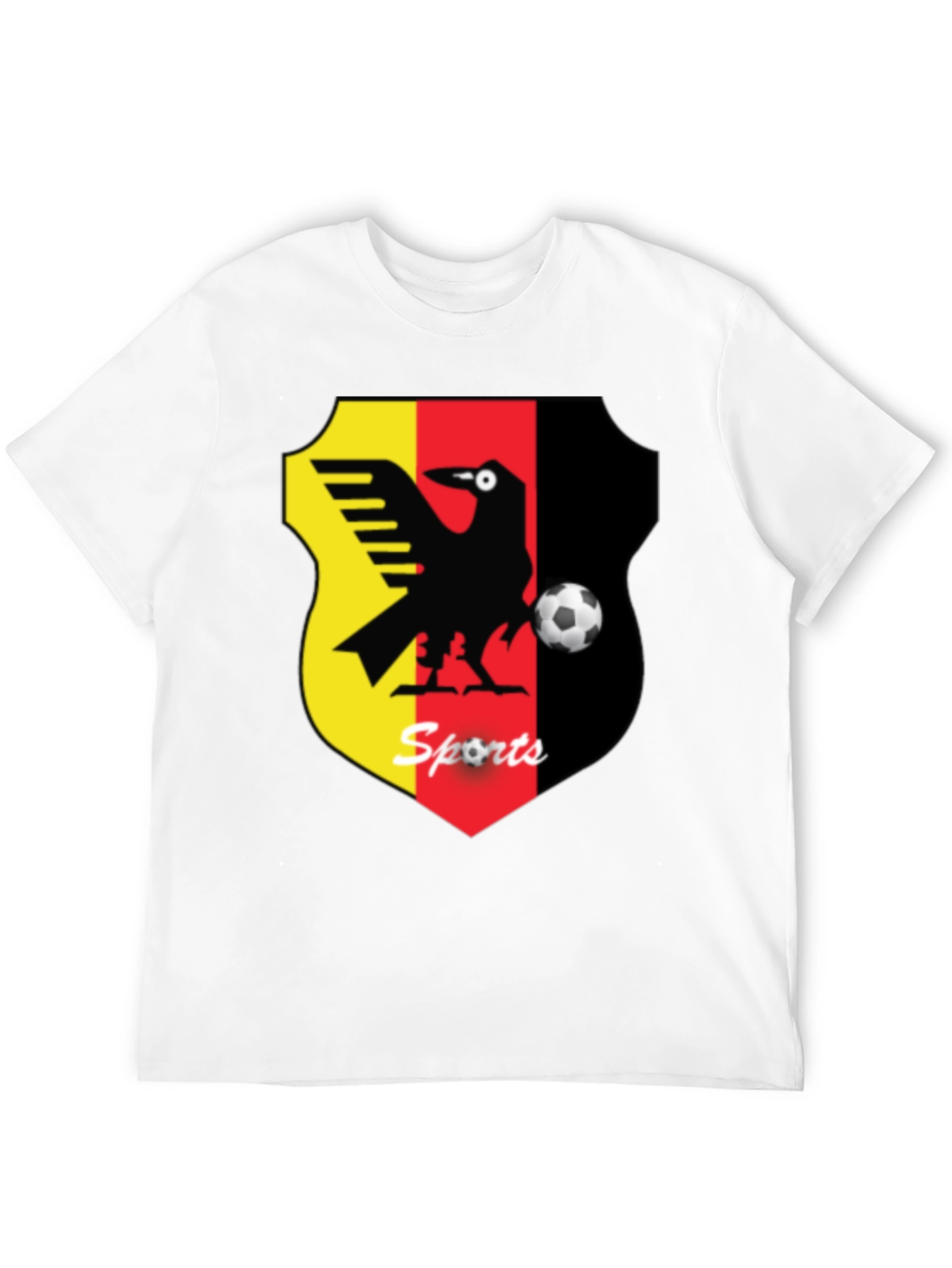 Mens Black T-Shirt with Sports Emblem