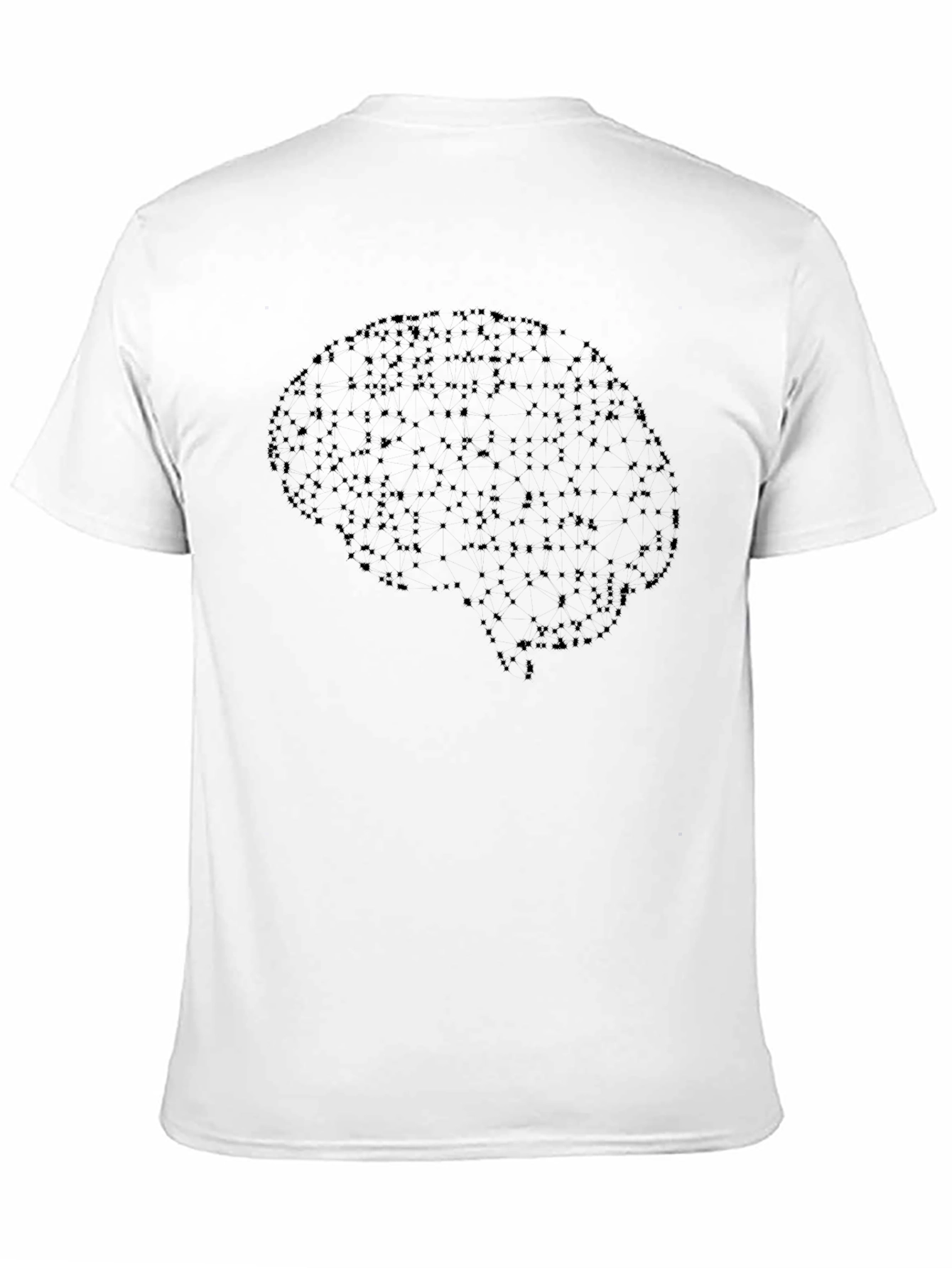 Brain Dot Pattern Black T-Shirt