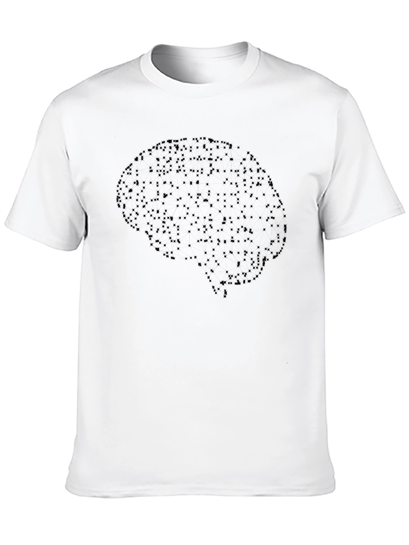 Brain Dot Pattern Black T-Shirt