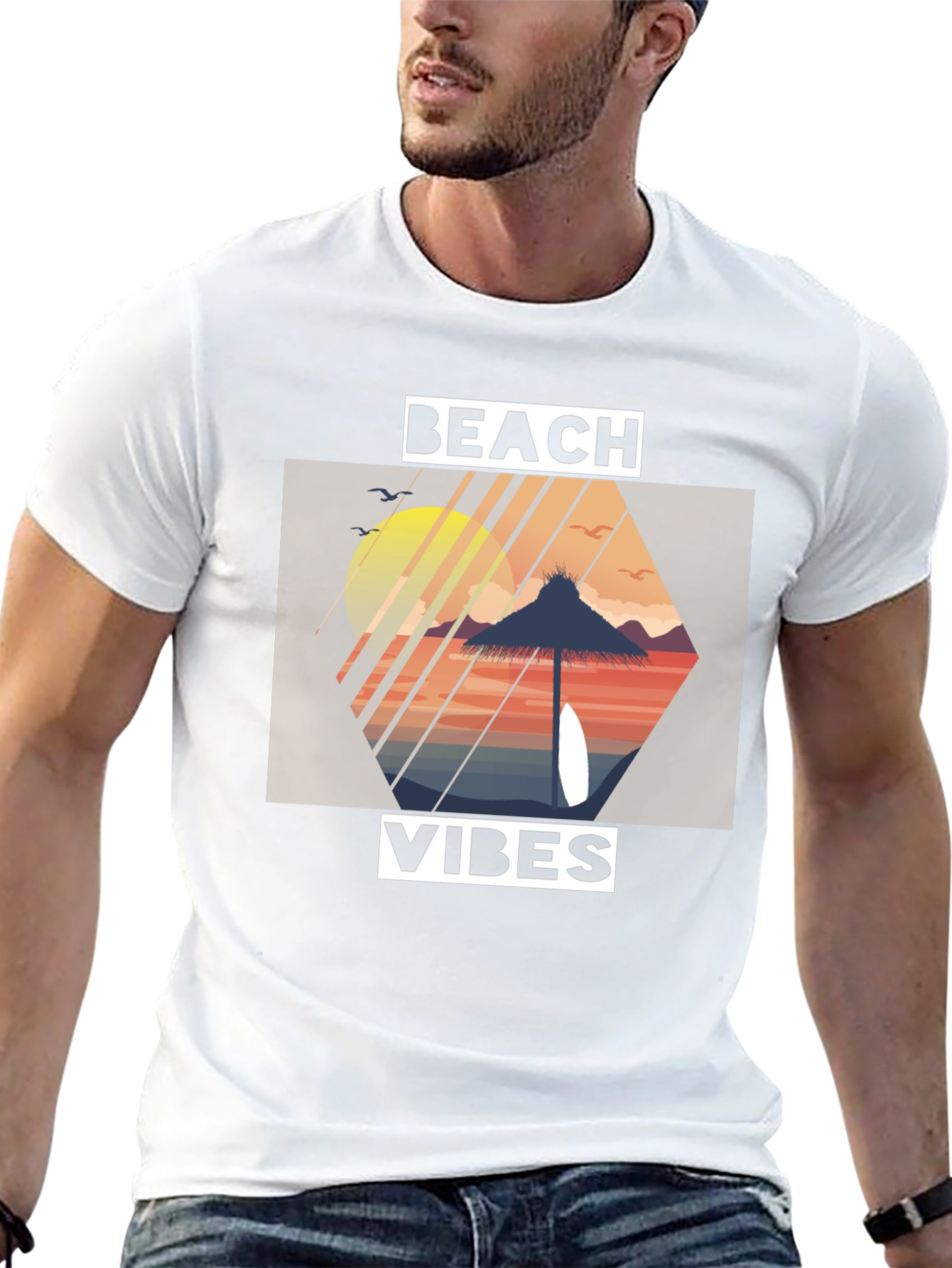 Beach Vibes Graphic Tee - Relaxed Fit