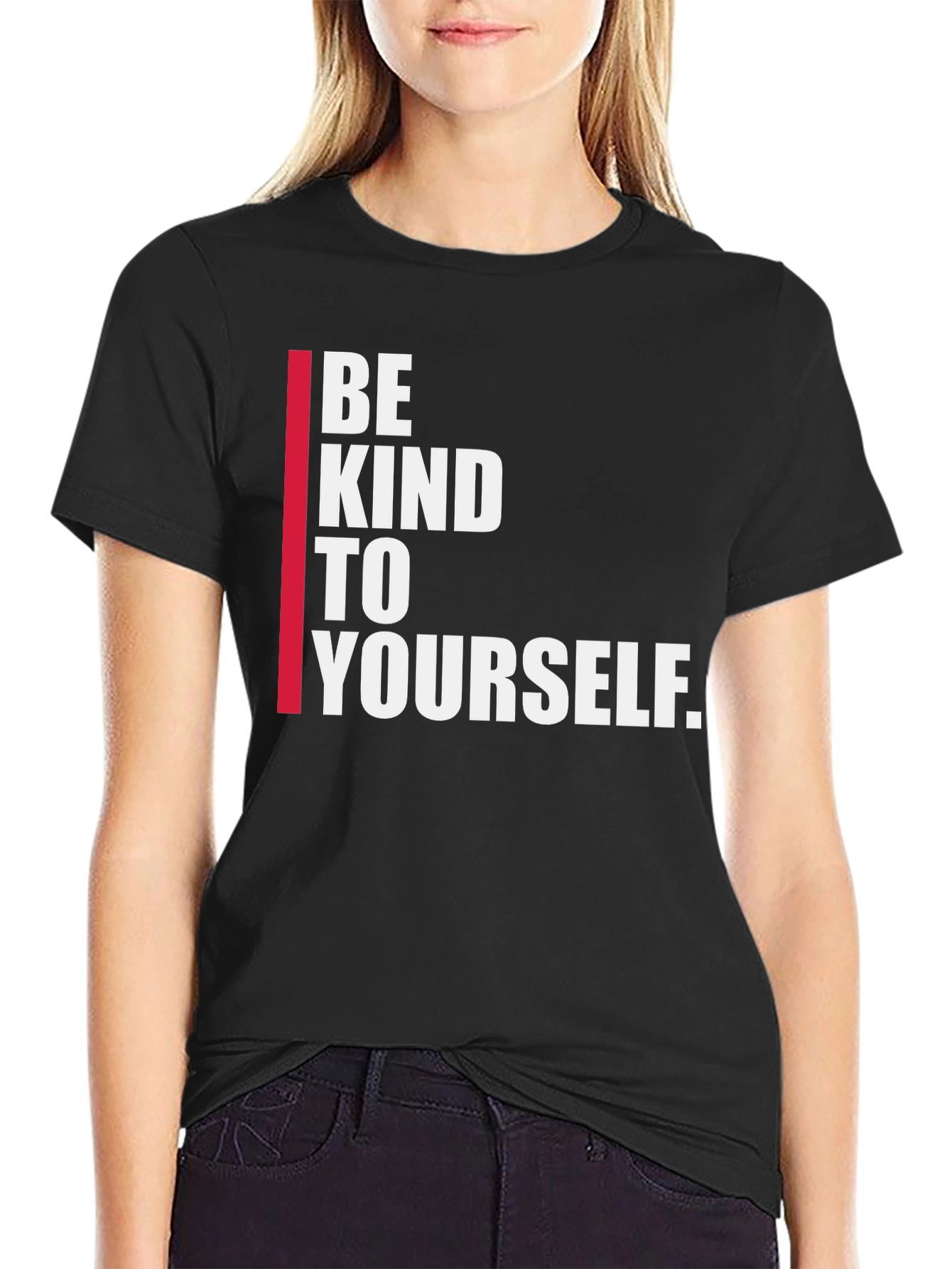 Be Kind To Yourself Black Graphic Tee