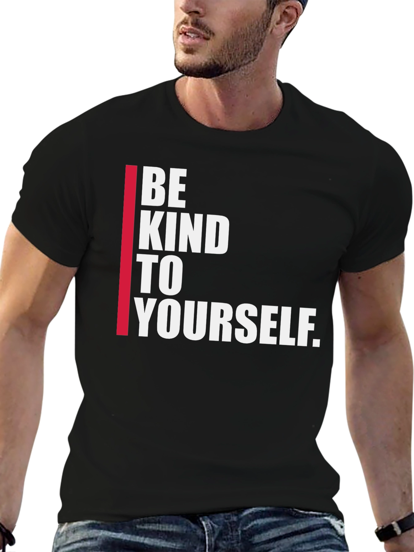 Be Kind To Yourself Black Graphic Tee