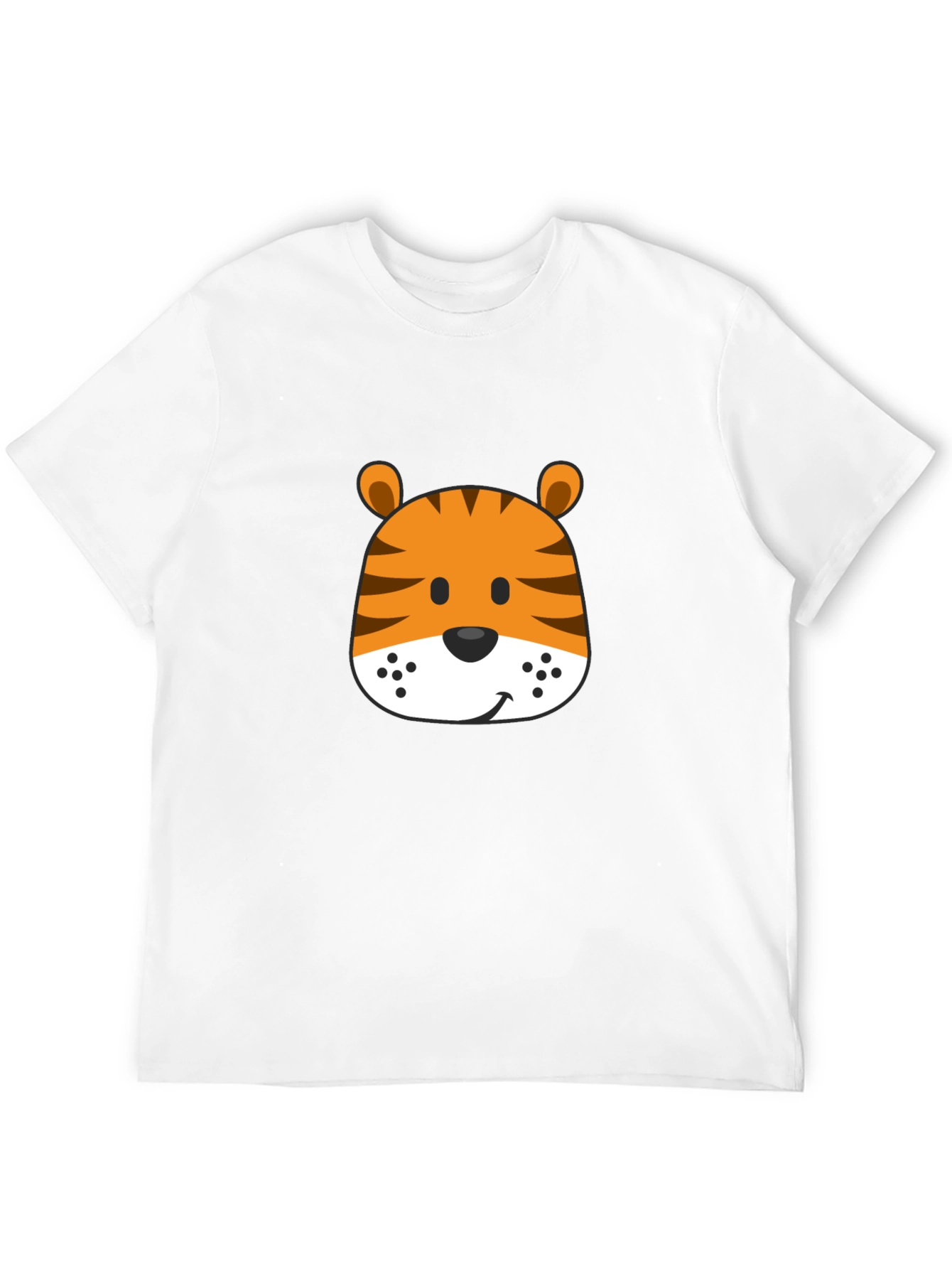 Fun Tiger Graphic Tee - Soft Black Cotton Shirt