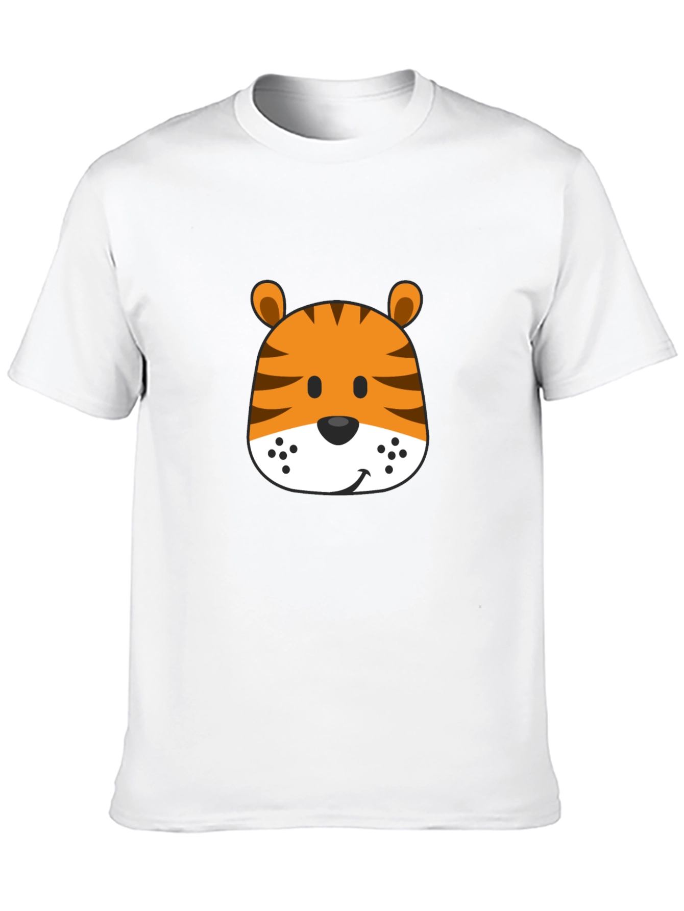 Fun Tiger Graphic Tee - Soft Black Cotton Shirt