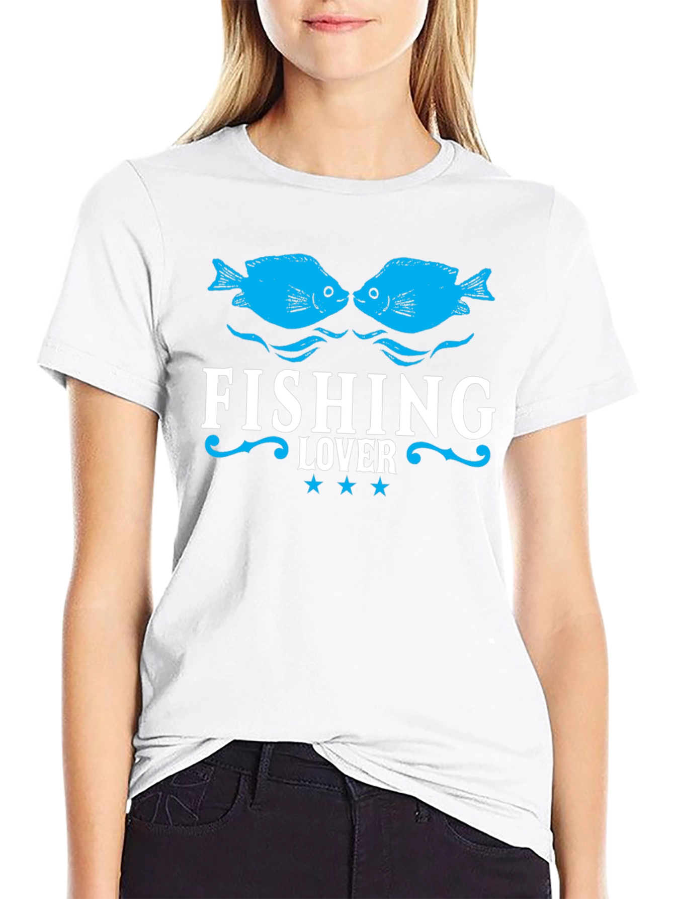 Fishing Lover T-Shirt - Black Fish Design